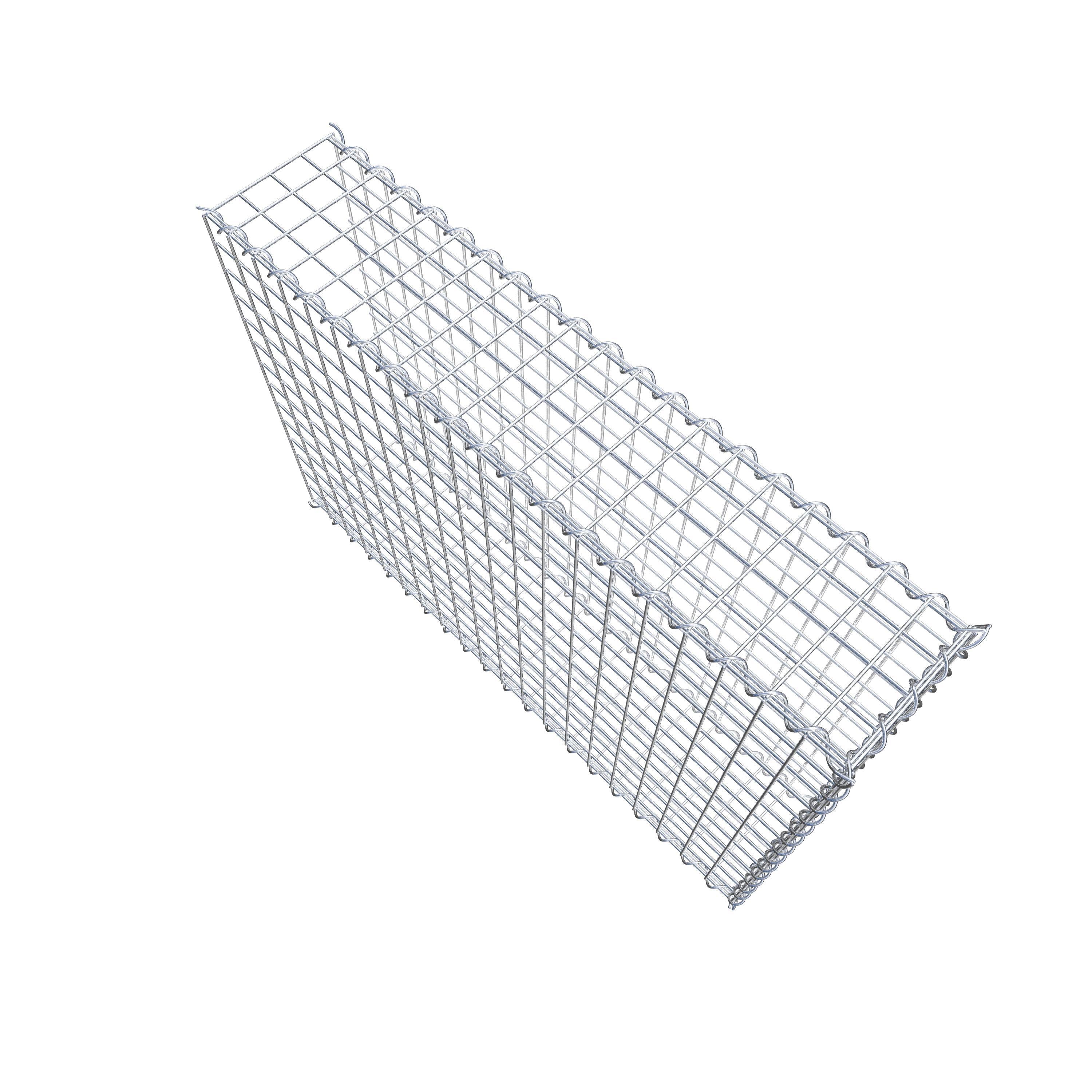 Opvokset gabion type 2 100 cm x 70 cm x 20 cm (L x H x D), maskestørrelse 5 cm x 5 cm, spiral