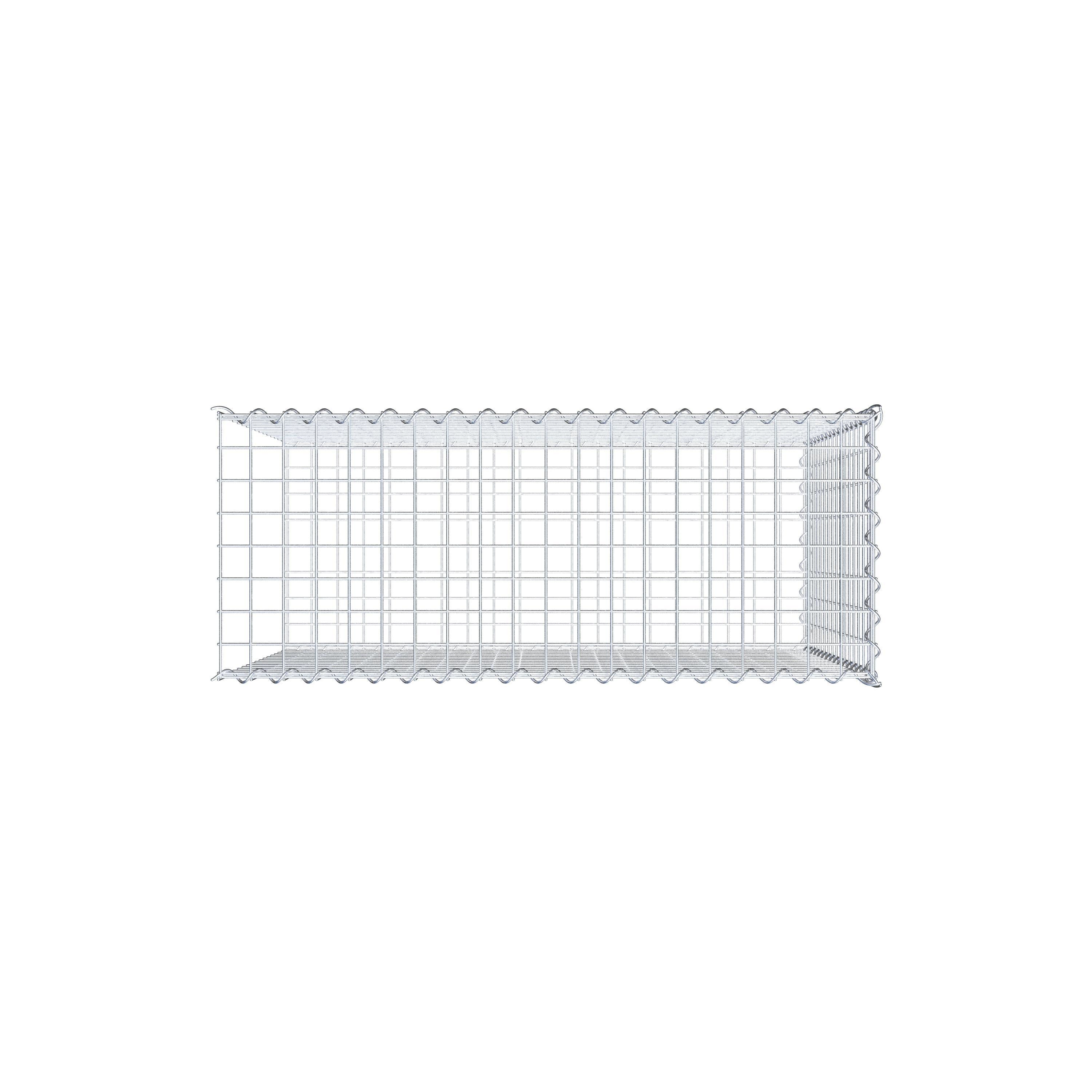 Grown-on gabion type 2 100 cm x 80 cm x 40 cm (L x H x D), mesh size 5 cm x 5 cm, spiral