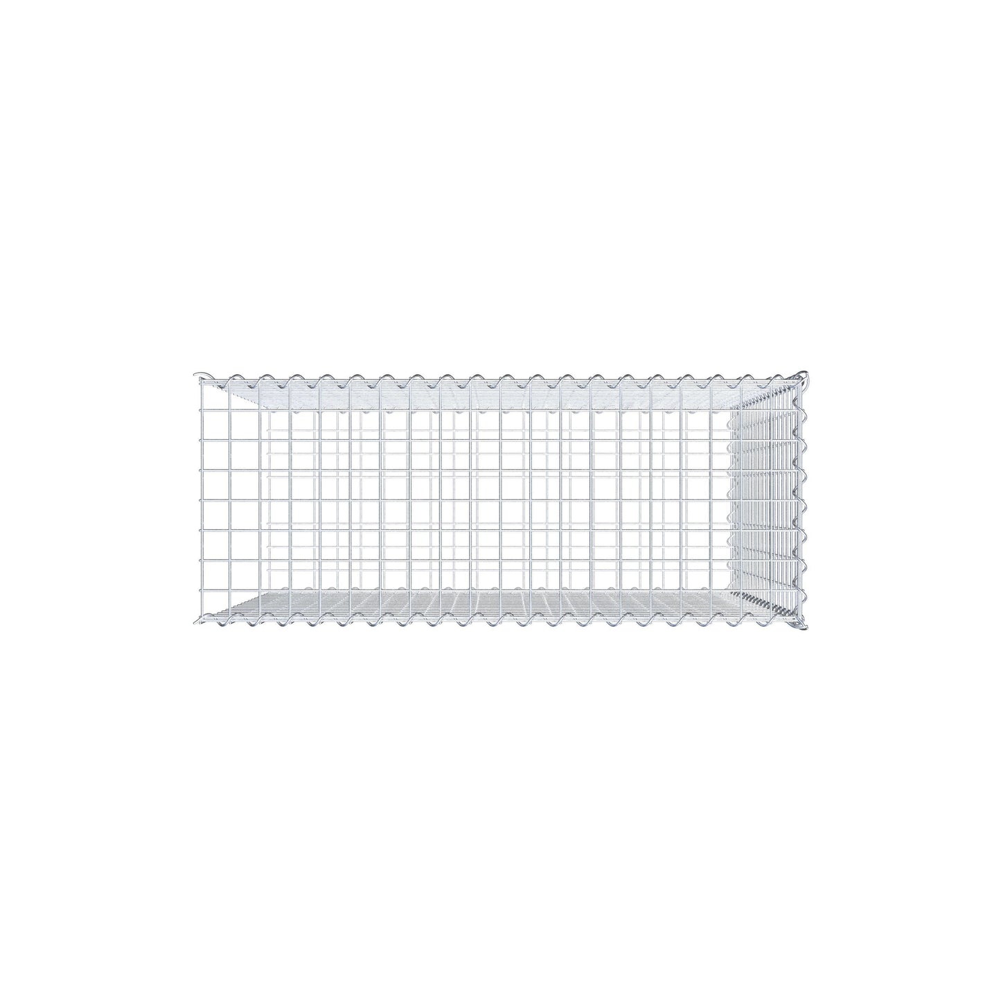 Extra gabion typ 2 100 cm x 90 cm x 40 cm (L x H x D), maskstorlek 5 cm x 5 cm, spiral