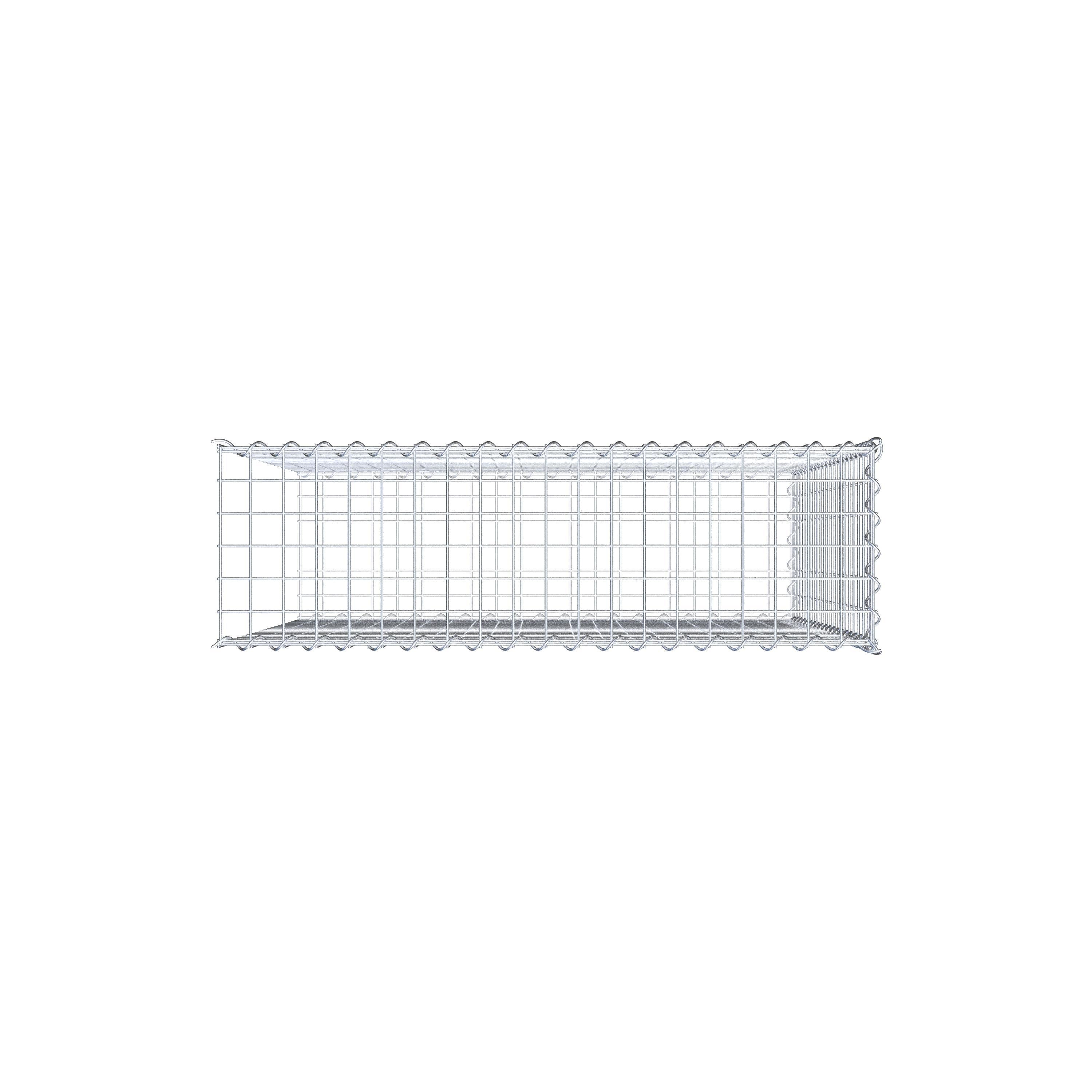 Grown-on gabion type 2 100 cm x 100 cm x 30 cm (L x H x D), mesh size 5 cm x 5 cm, spiral