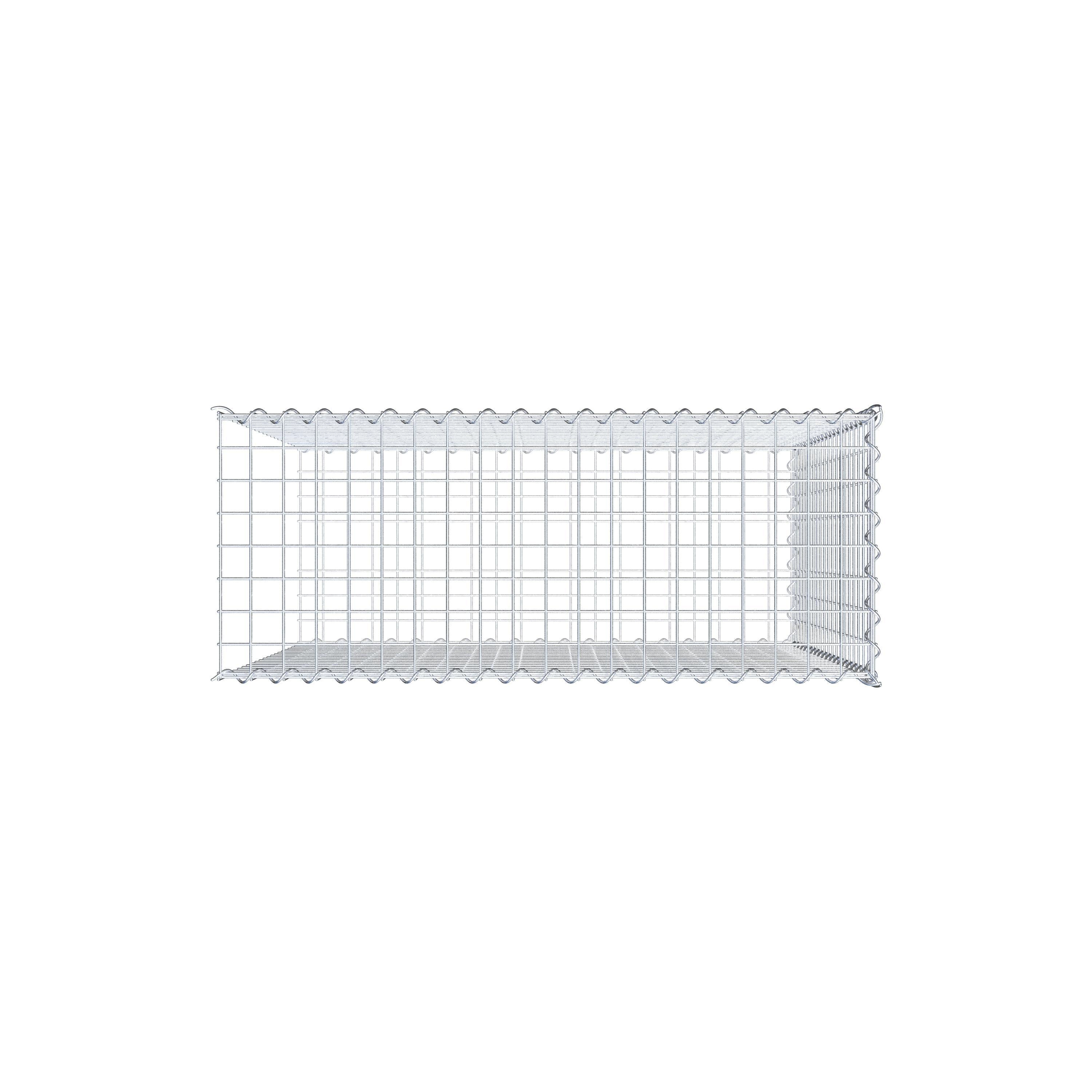 Extra gabion typ 2 100 cm x 100 cm x 40 cm (L x H x D), maskstorlek 5 cm x 5 cm, spiral