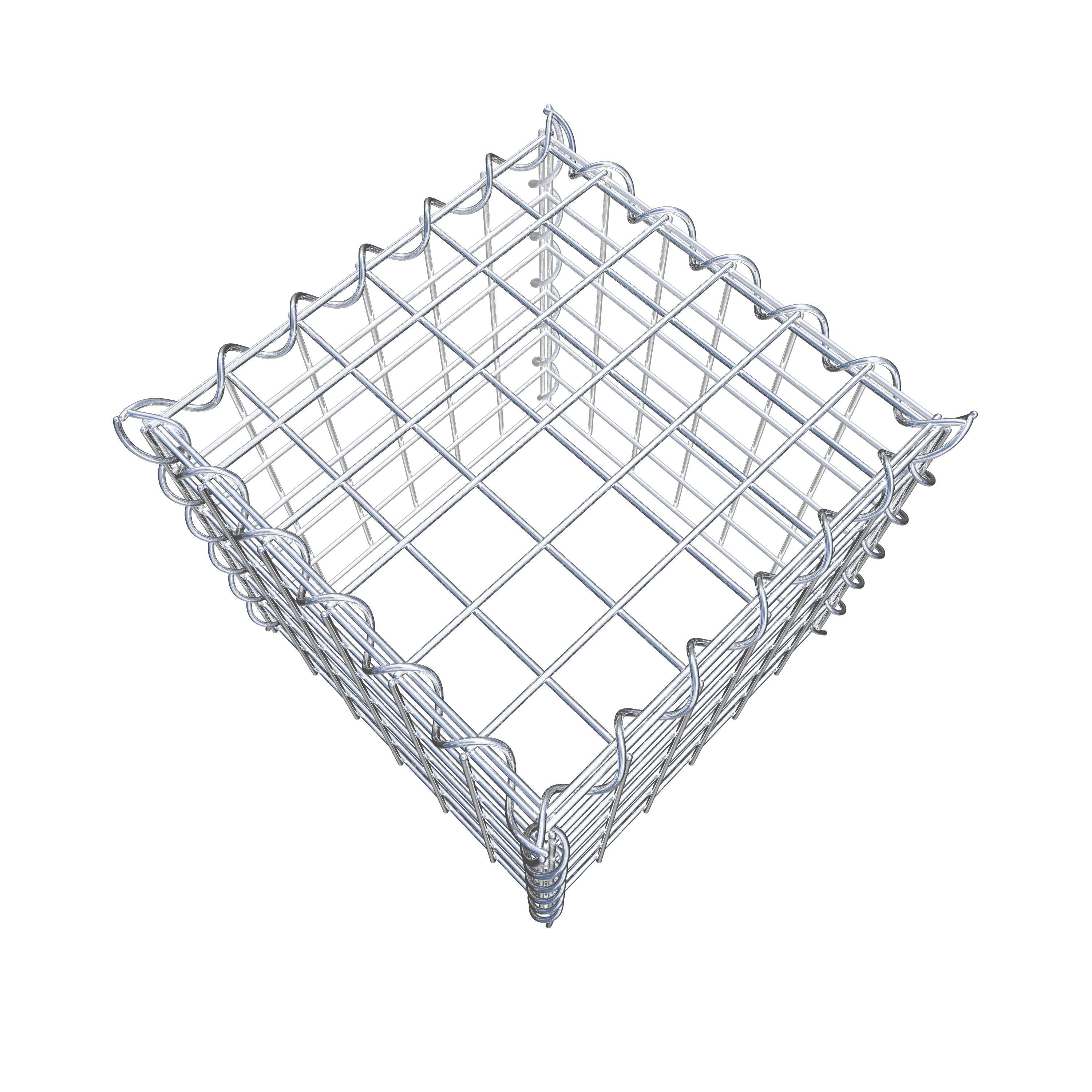 Gabião tipo 3 30 cm x 30 cm x 30 cm (C x A x P), malhagem 5 cm x 5 cm, espiral