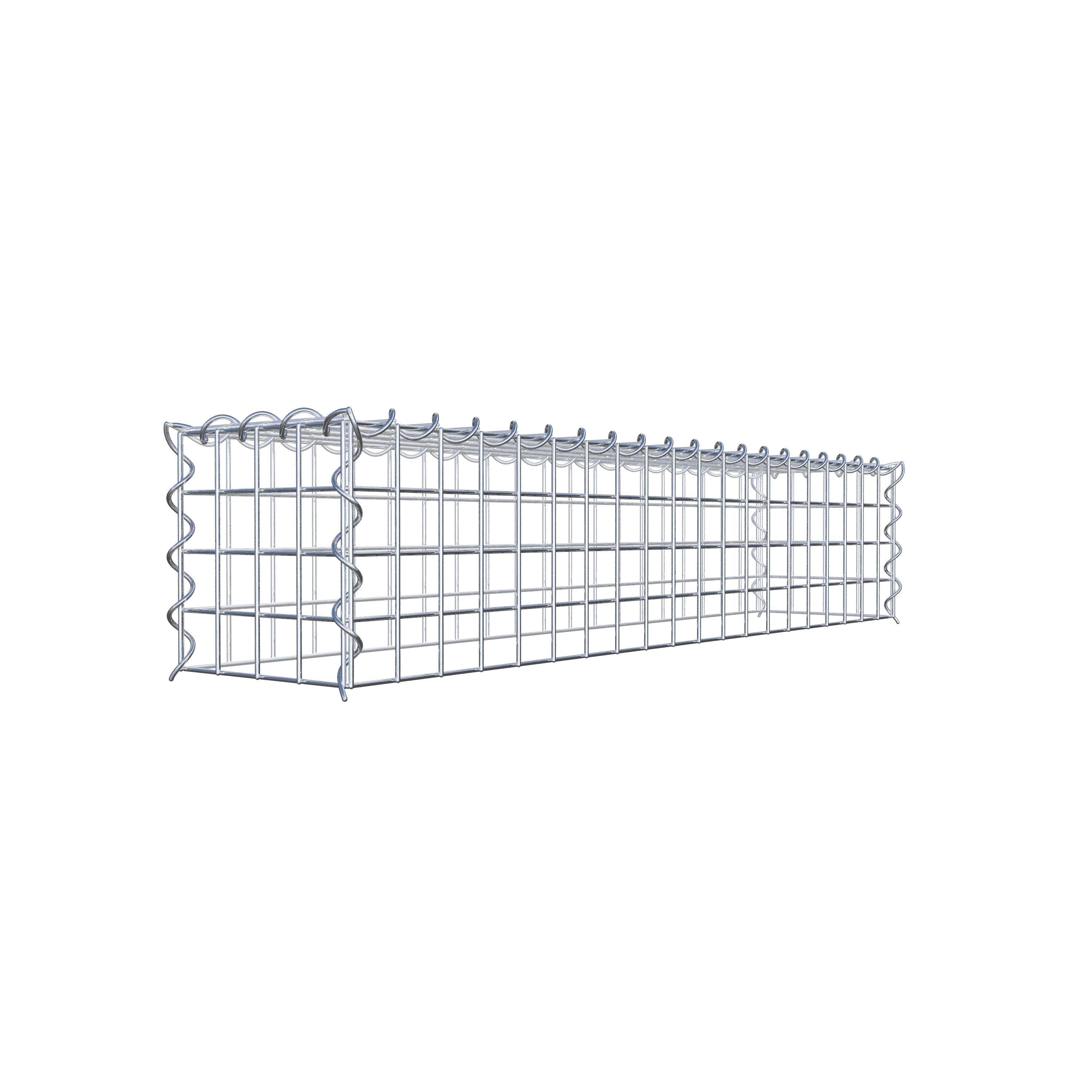 Grown-on gabion type 3 100 cm x 20 cm x 20 cm (L x H x D), mesh size 5 cm x 5 cm, spiral