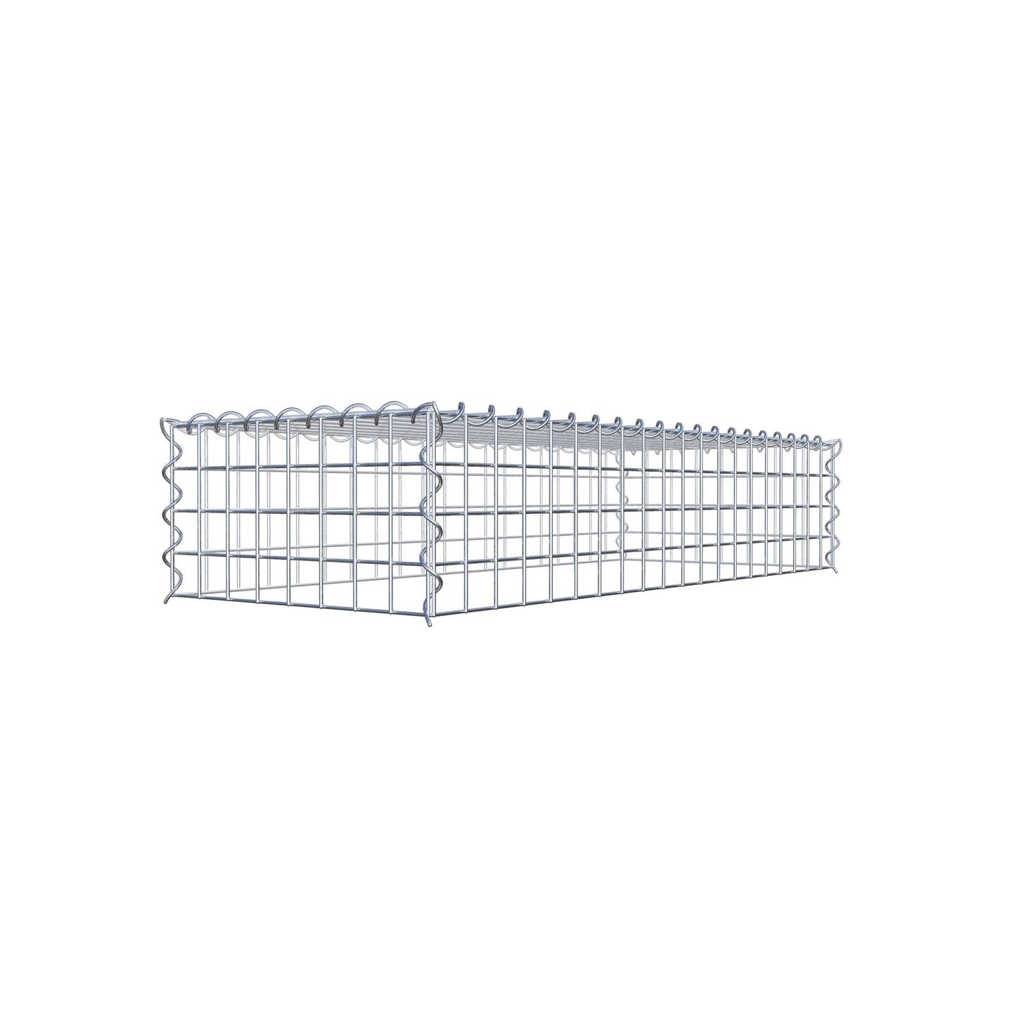 Gabion rapporté type 3 100 cm x 20 cm x 40 cm (L x H x P), mailles 5 cm x 5 cm, spirale