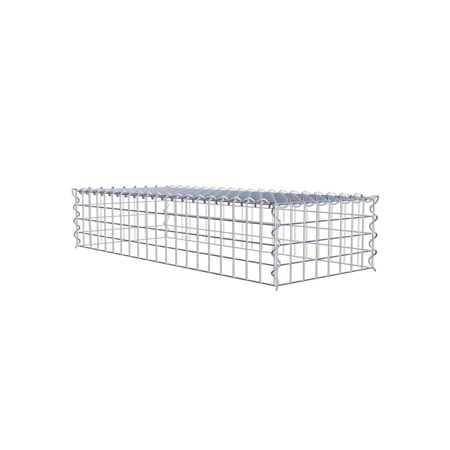 Gabion rapporté type 3 100 cm x 20 cm x 40 cm (L x H x P), mailles 5 cm x 5 cm, spirale