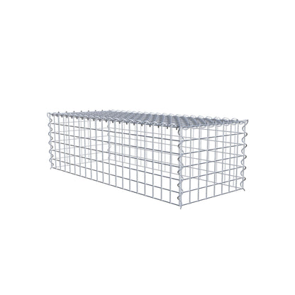 Gabion rapporté type 3 100 cm x 30 cm x 40 cm (L x H x P), mailles 5 cm x 5 cm, spirale