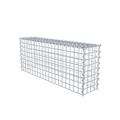 Opvokset gabion type 3 100 cm x 40 cm x 20 cm (L x H x D), maskestørrelse 5 cm x 5 cm, spiral