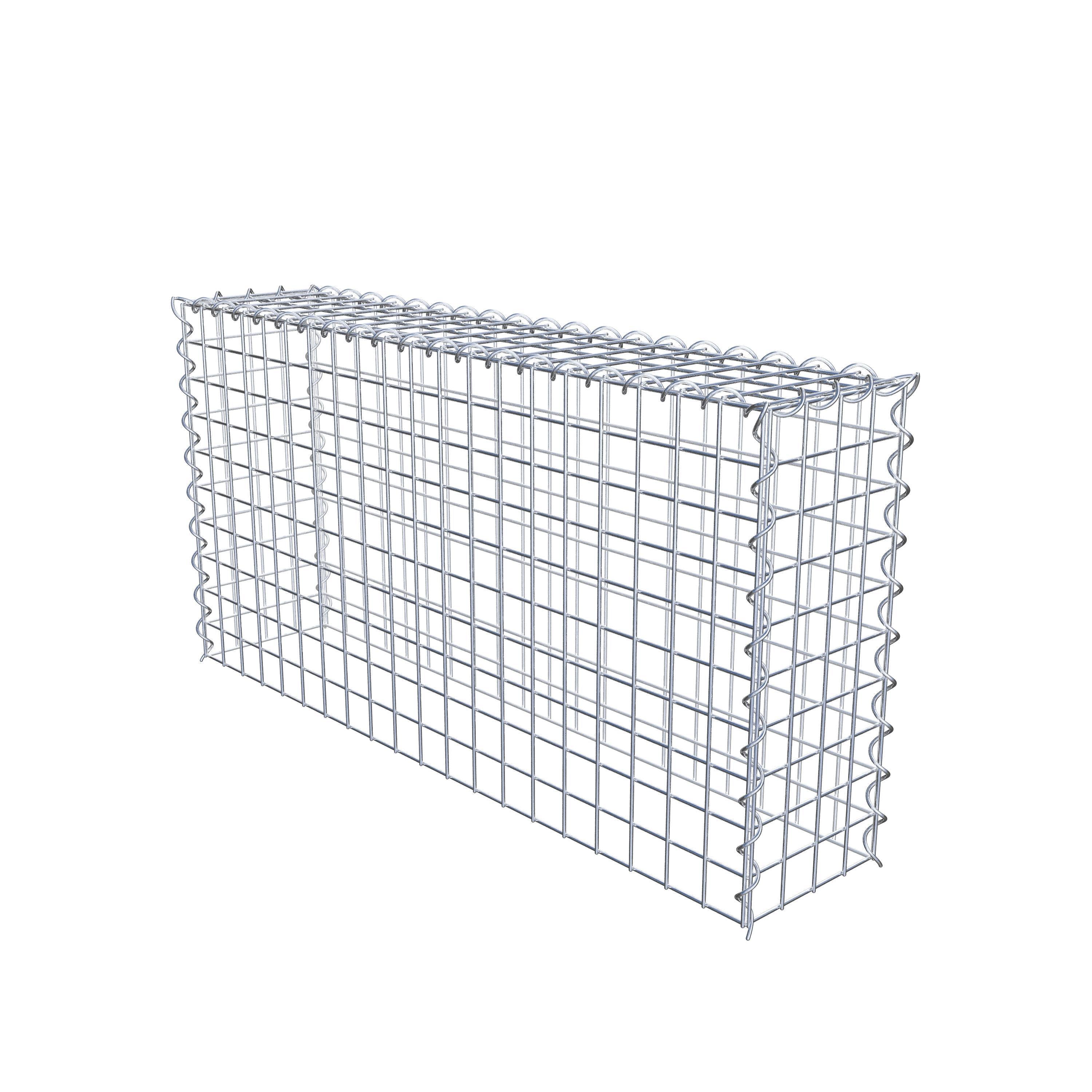 Opvokset gabion type 3 100 cm x 50 cm x 20 cm (L x H x D), maskestørrelse 5 cm x 5 cm, spiral