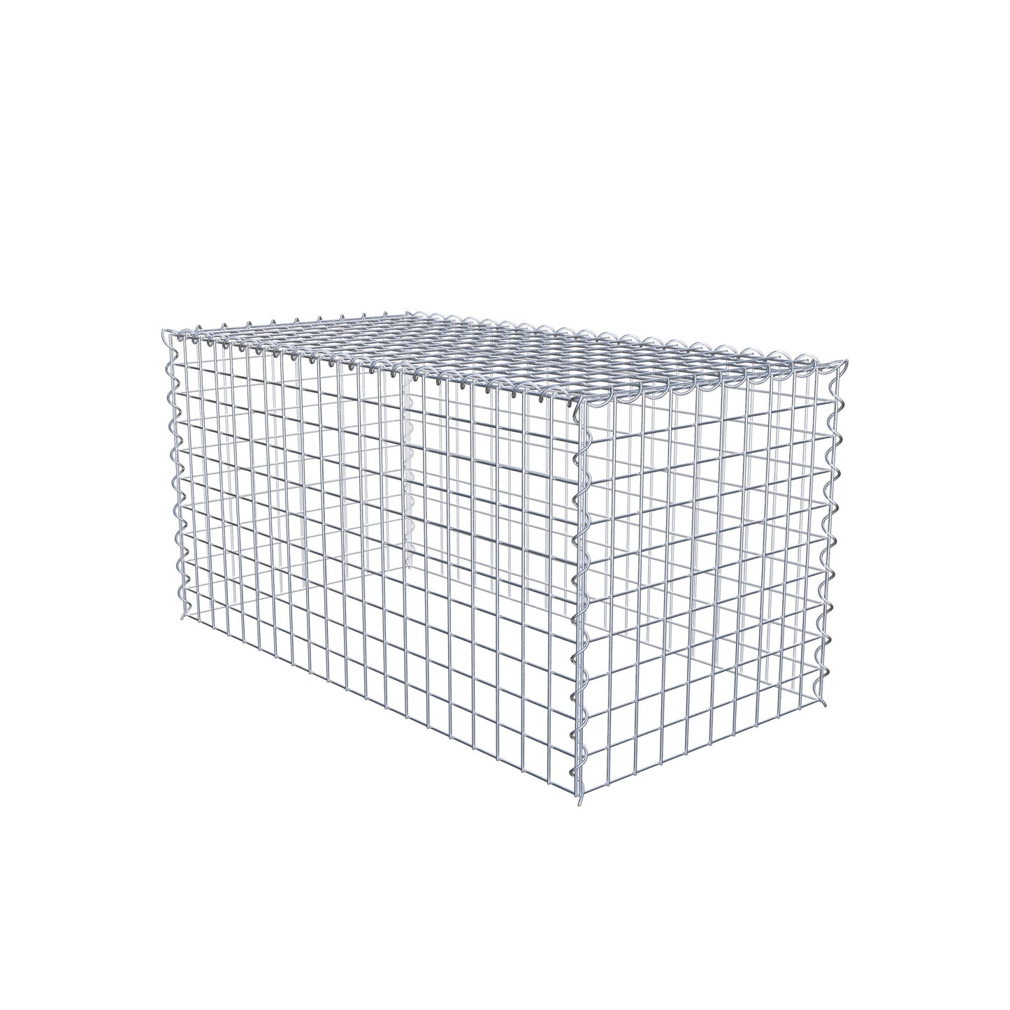 Opvokset gabion type 3 100 cm x 50 cm x 50 cm (L x H x D), maskestørrelse 5 cm x 5 cm, spiral