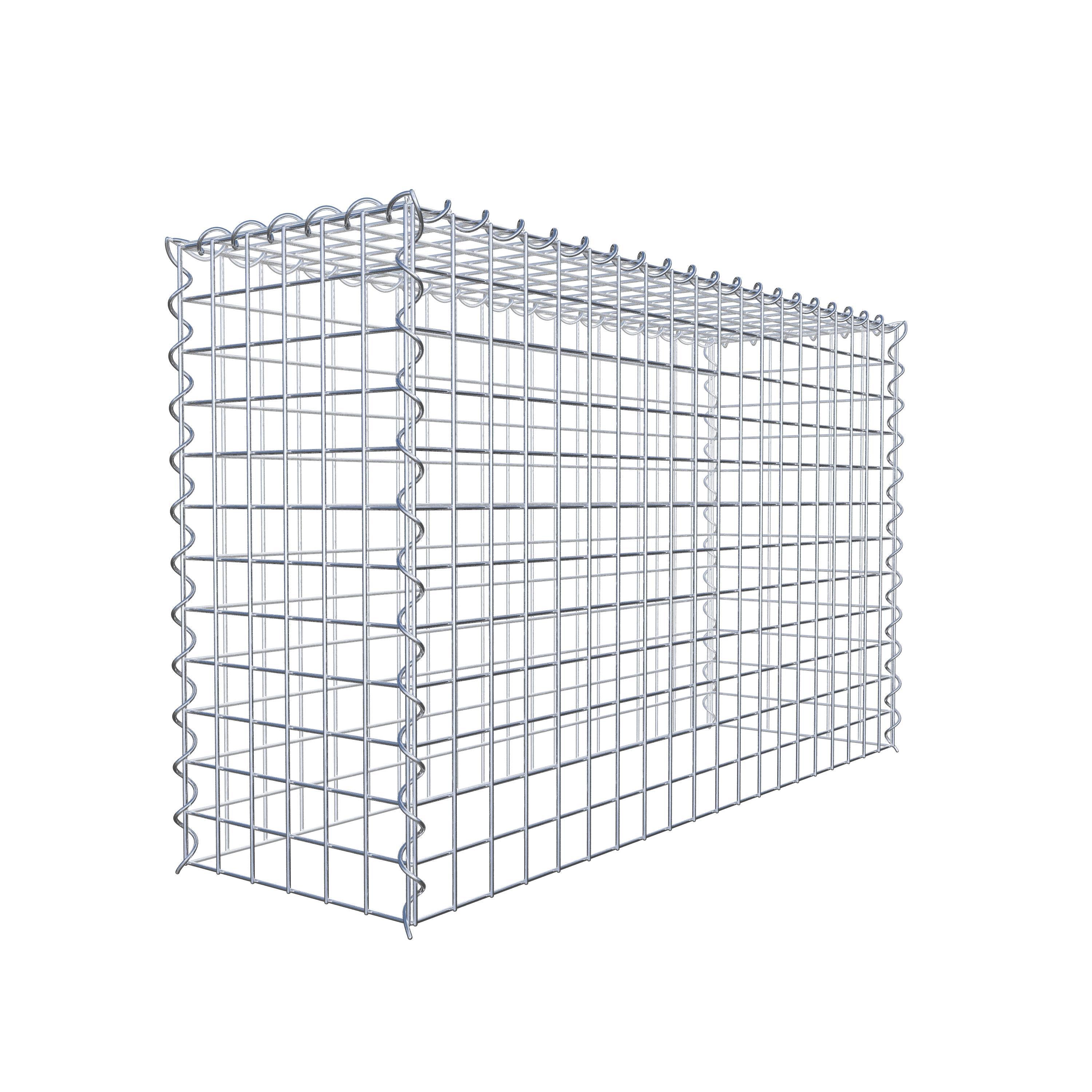 Opvokset gabion type 3 100 cm x 60 cm x 30 cm (L x H x D), maskestørrelse 5 cm x 5 cm, spiral