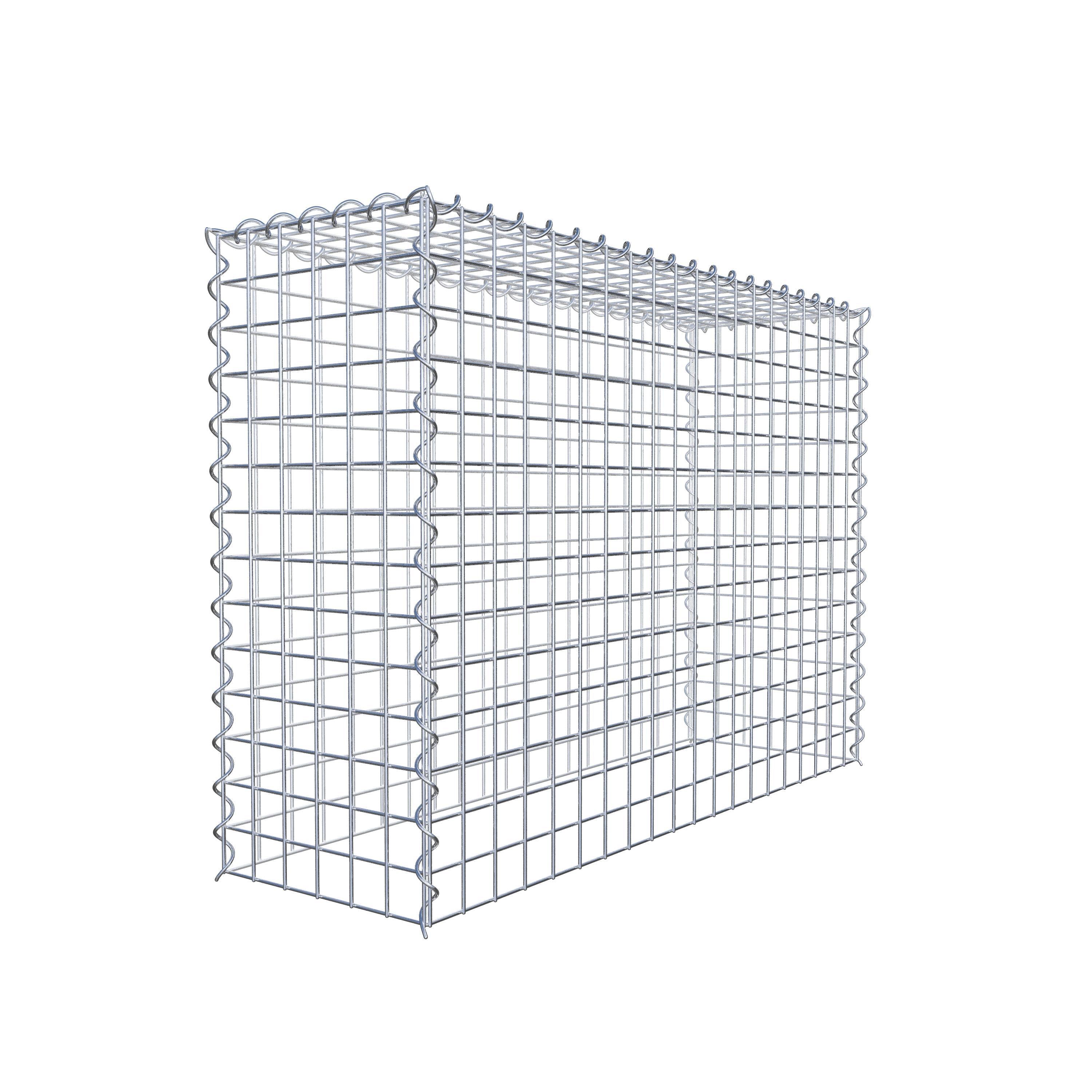 Opvokset gabion type 3 100 cm x 70 cm x 30 cm (L x H x D), maskestørrelse 5 cm x 5 cm, spiral