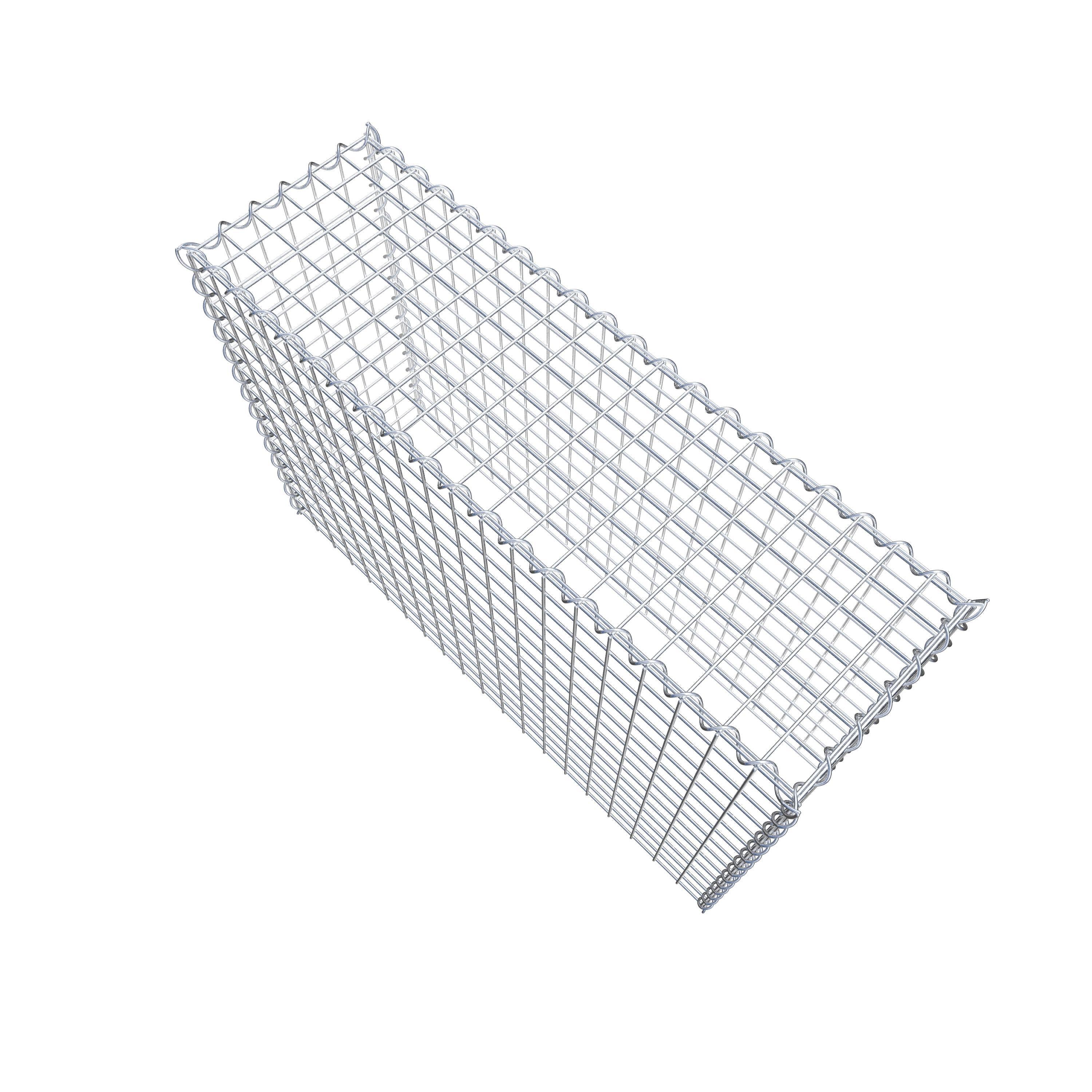 Opvokset gabion type 3 100 cm x 70 cm x 30 cm (L x H x D), maskestørrelse 5 cm x 5 cm, spiral