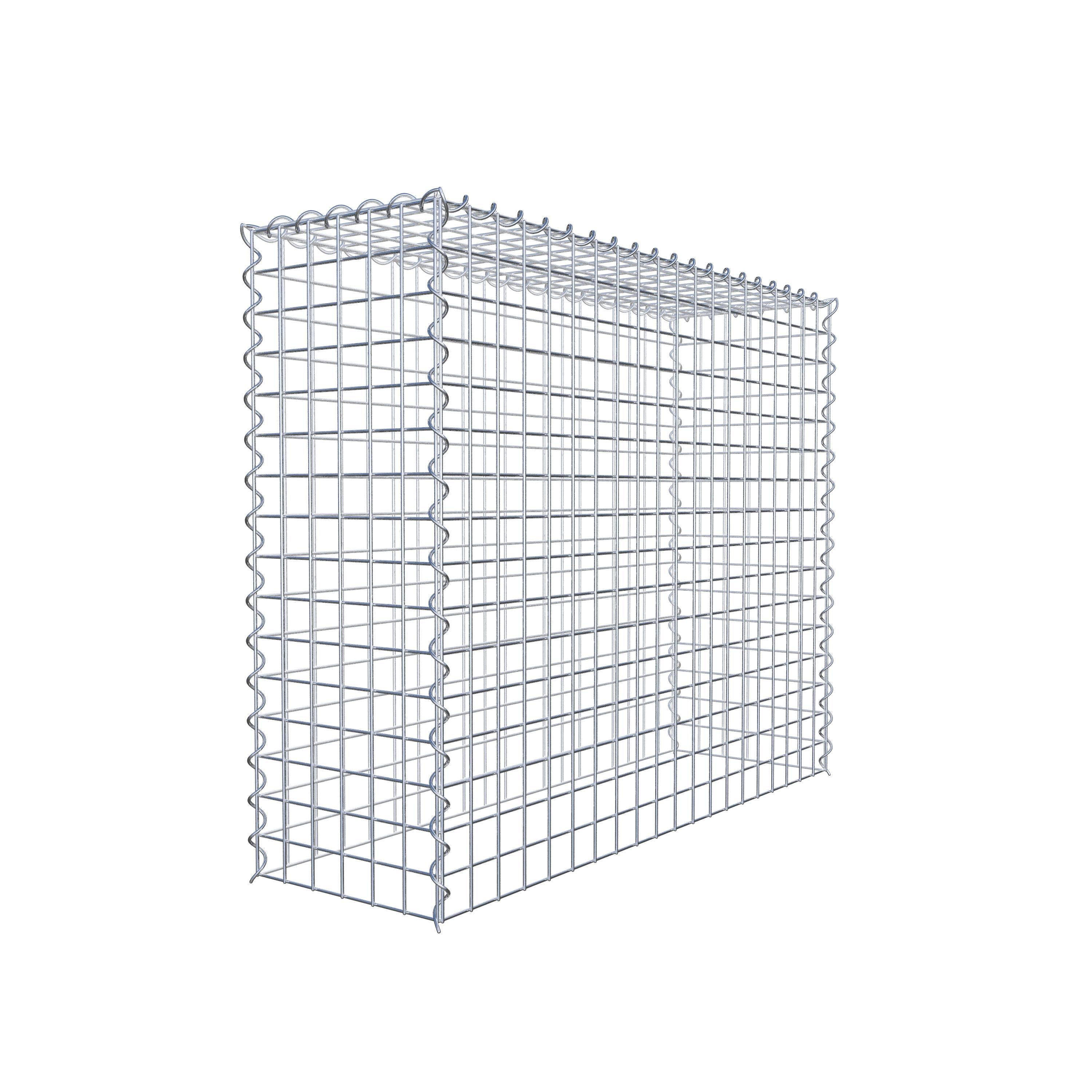 Gabião Tipo 3 100 cm x 80 cm x 30 cm (C x A x P), malhagem 5 cm x 5 cm, espiral