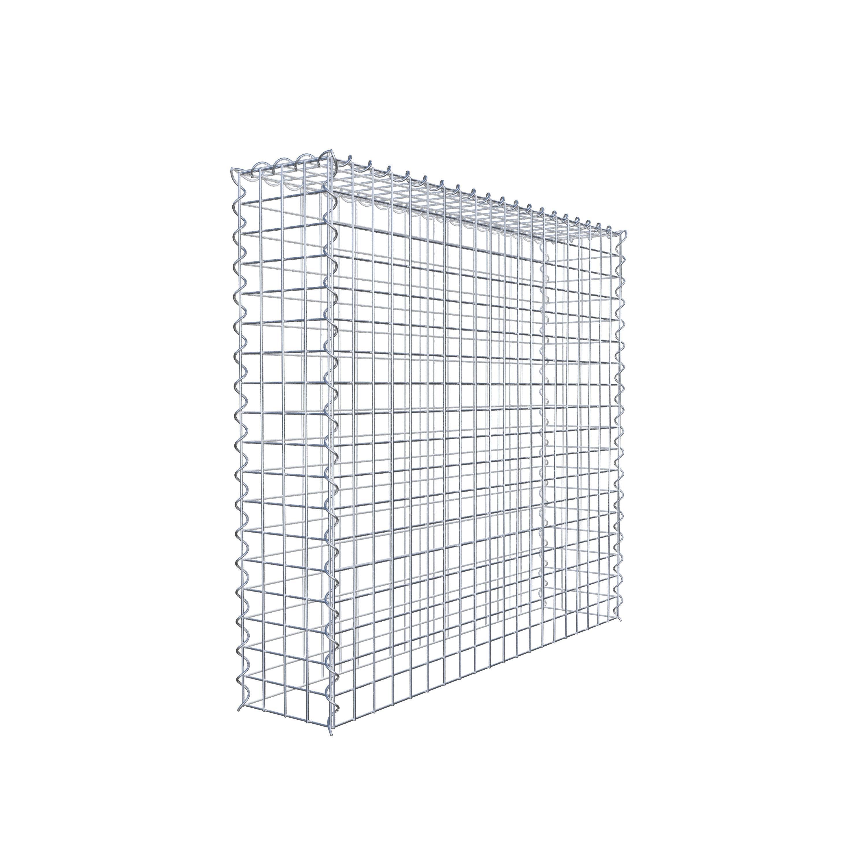 Gabião Tipo 3 100 cm x 90 cm x 20 cm (C x A x P), malhagem 5 cm x 5 cm, espiral