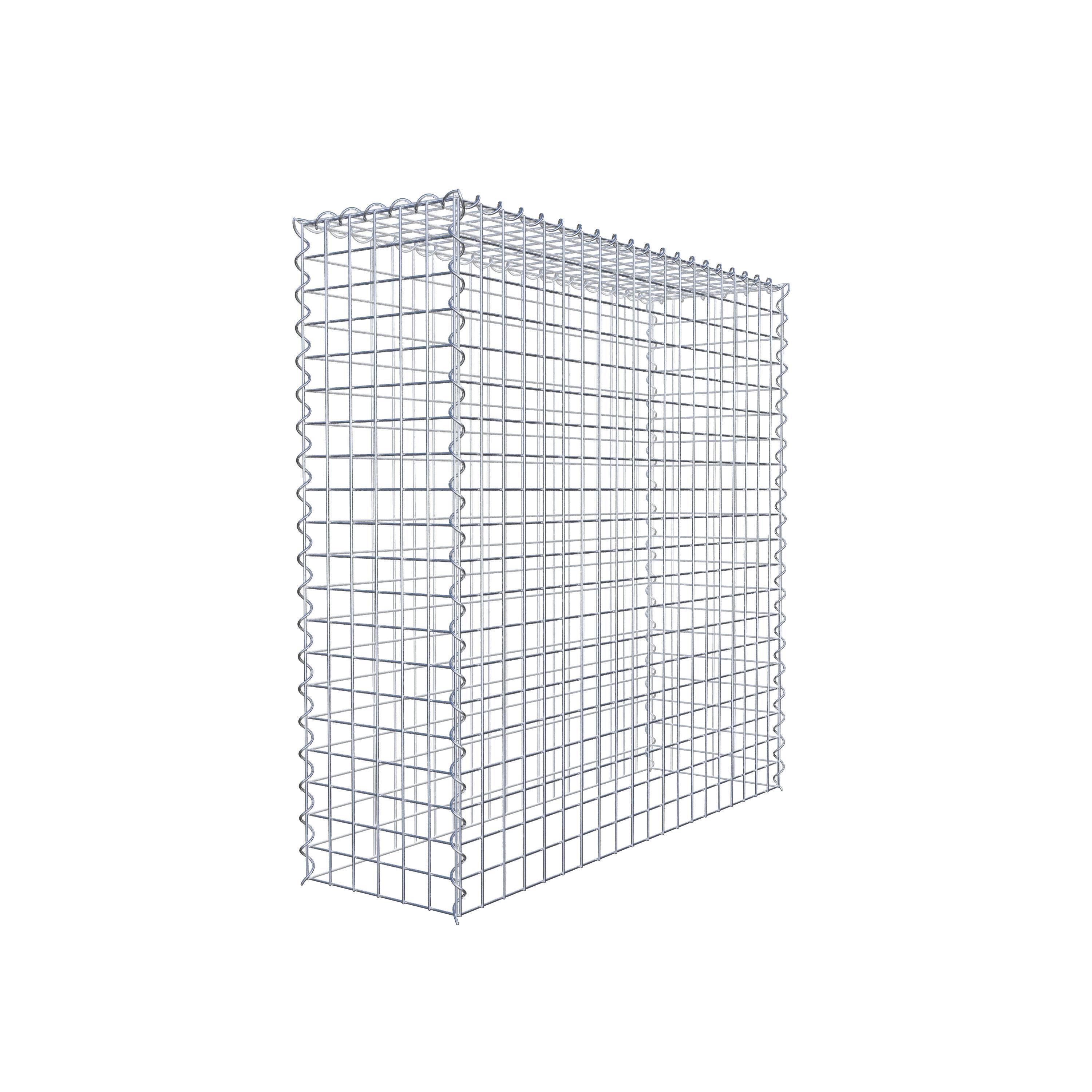 Opvokset gabion type 3 100 cm x 100 cm x 30 cm (L x H x D), maskestørrelse 5 cm x 5 cm, spiral