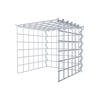 Aangegroeide schanskorf type 4 30 cm x 30 cm x 30 cm (L x H x D), maaswijdte 5 cm x 5 cm, spiraal