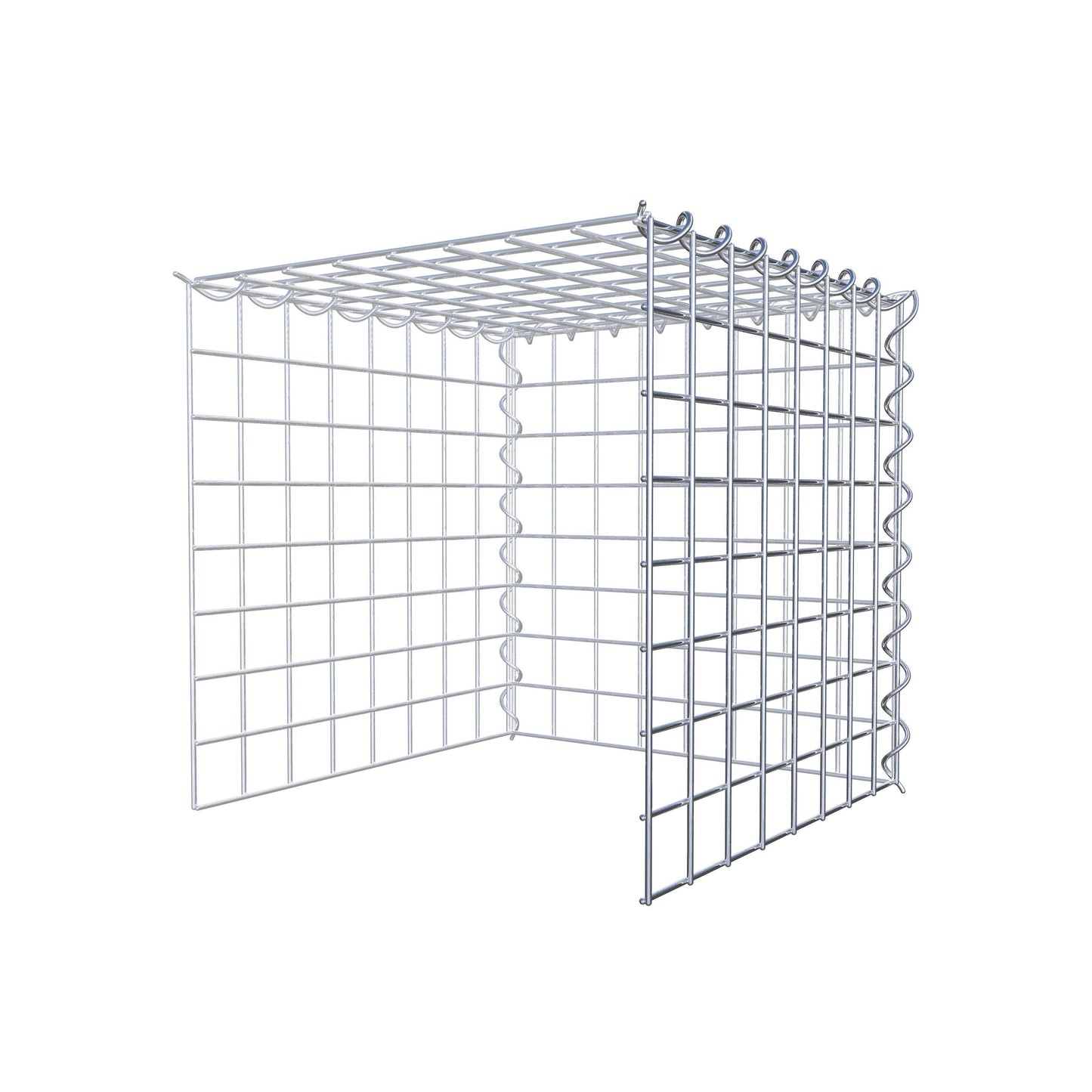 Opvokset gabion type 4 40 cm x 40 cm x 40 cm (L x H x D), maskestørrelse 5 cm x 5 cm, spiral