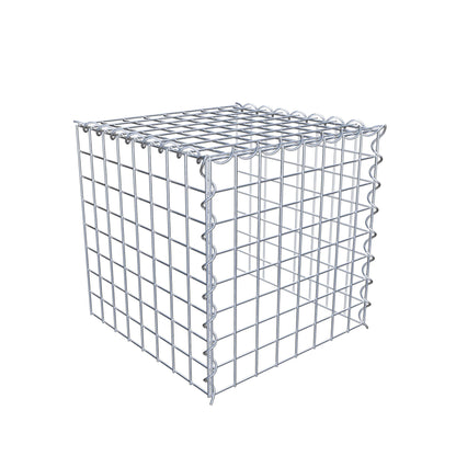 Opvokset gabion type 4 40 cm x 40 cm x 40 cm (L x H x D), maskestørrelse 5 cm x 5 cm, spiral