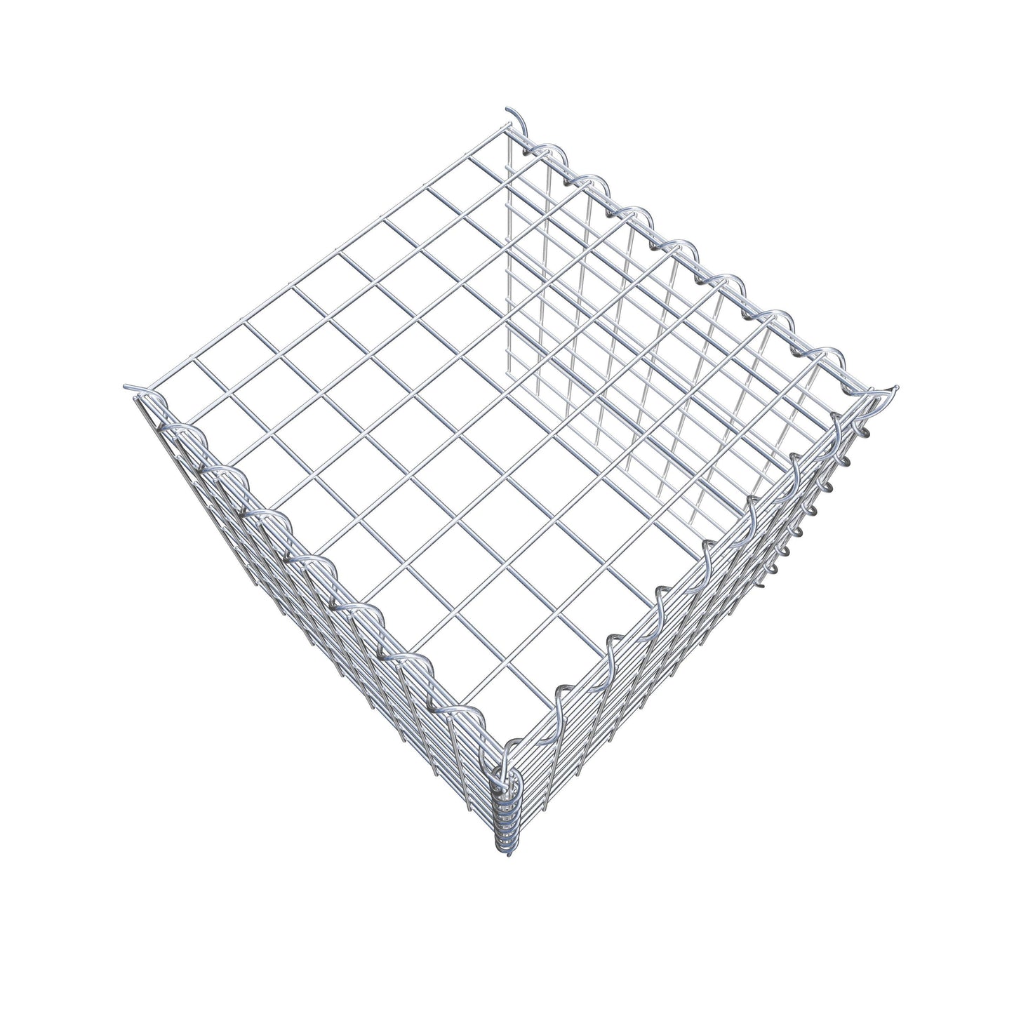 Opvokset gabion type 4 40 cm x 40 cm x 40 cm (L x H x D), maskestørrelse 5 cm x 5 cm, spiral