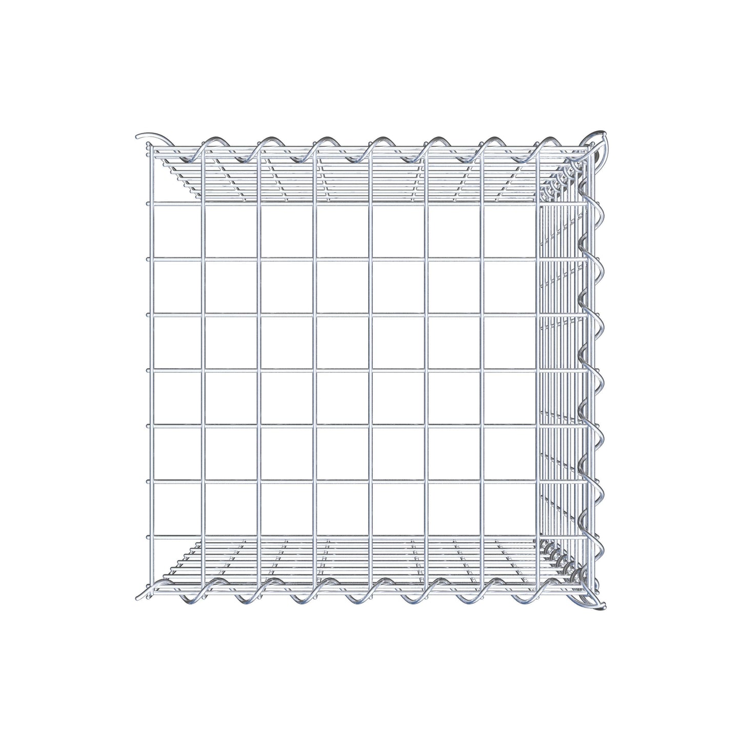 Opvokset gabion type 4 40 cm x 40 cm x 40 cm (L x H x D), maskestørrelse 5 cm x 5 cm, spiral