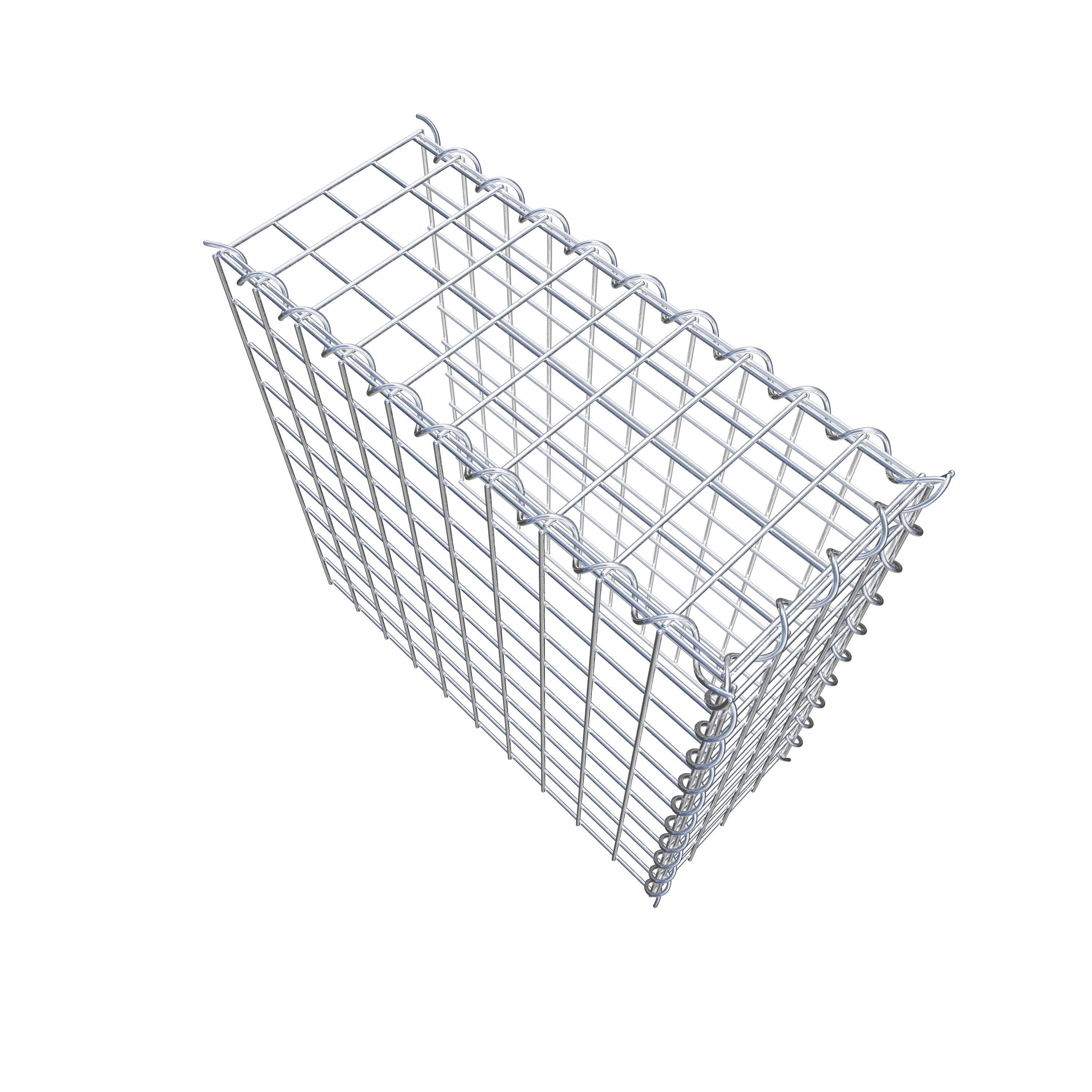 Opvokset gabion type 4 50 cm x 50 cm x 20 cm (L x H x D), maskestørrelse 5 cm x 5 cm, spiral