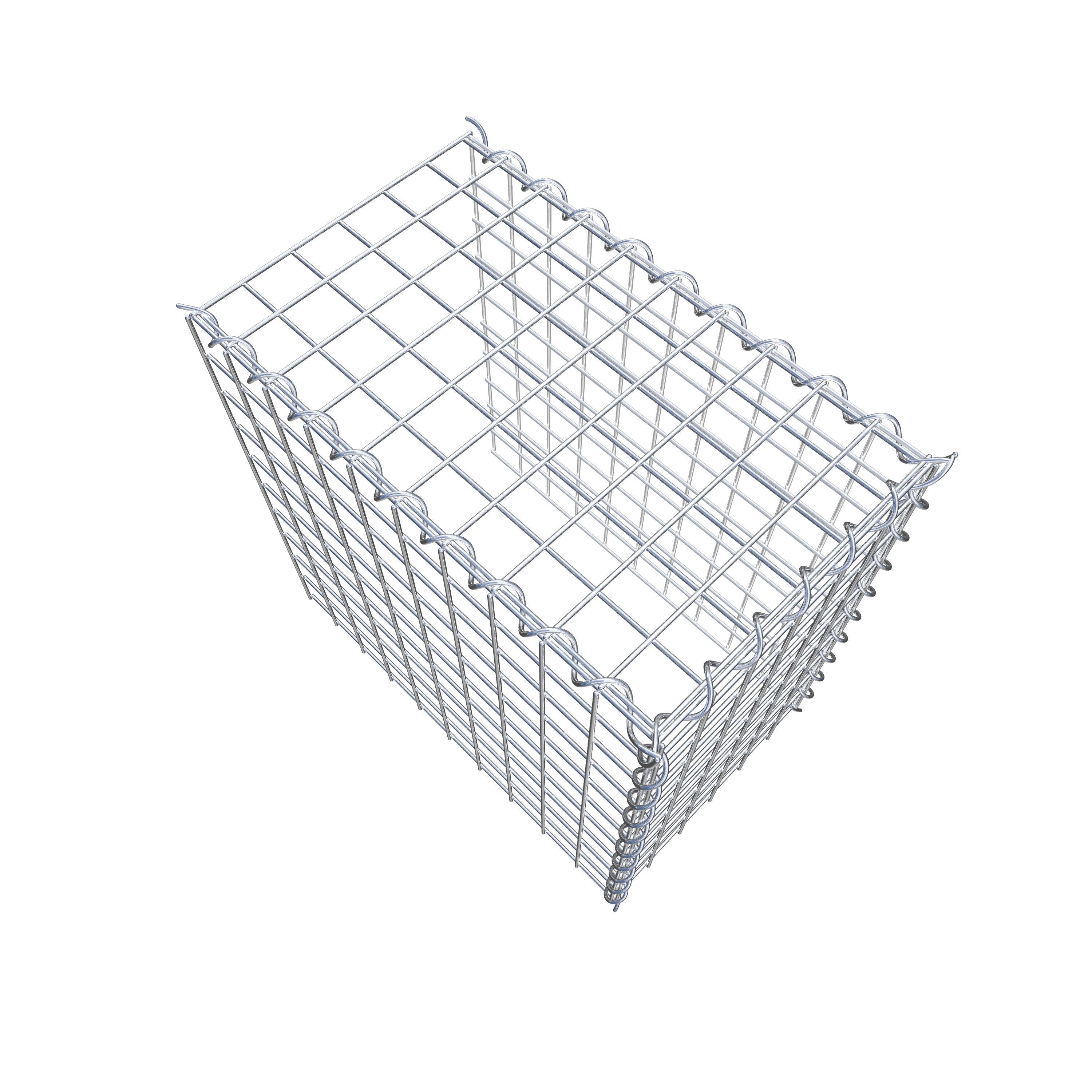 Gabião tipo 4 50 cm x 50 cm x 30 cm (C x A x P), malhagem 5 cm x 5 cm, espiral