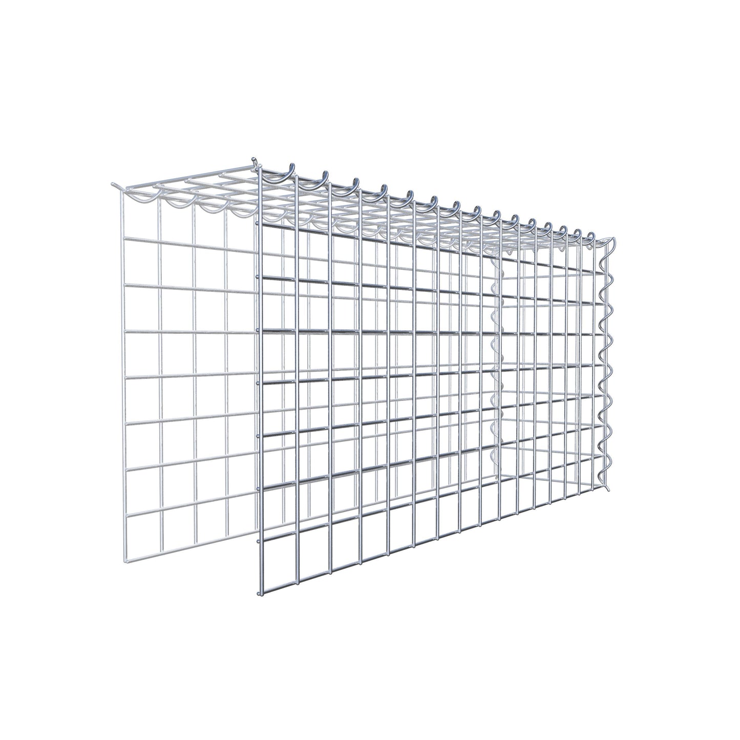 Extra gabion typ 4 80 cm x 40 cm x 20 cm (L x H x D), maskstorlek 5 cm x 5 cm, spiral