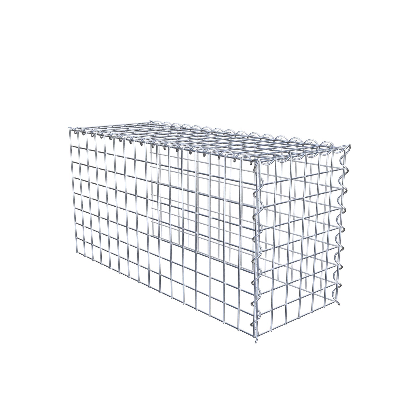 Gabion rapporté type 4 80 cm x 40 cm x 30 cm (L x H x P), mailles 5 cm x 5 cm, spirale
