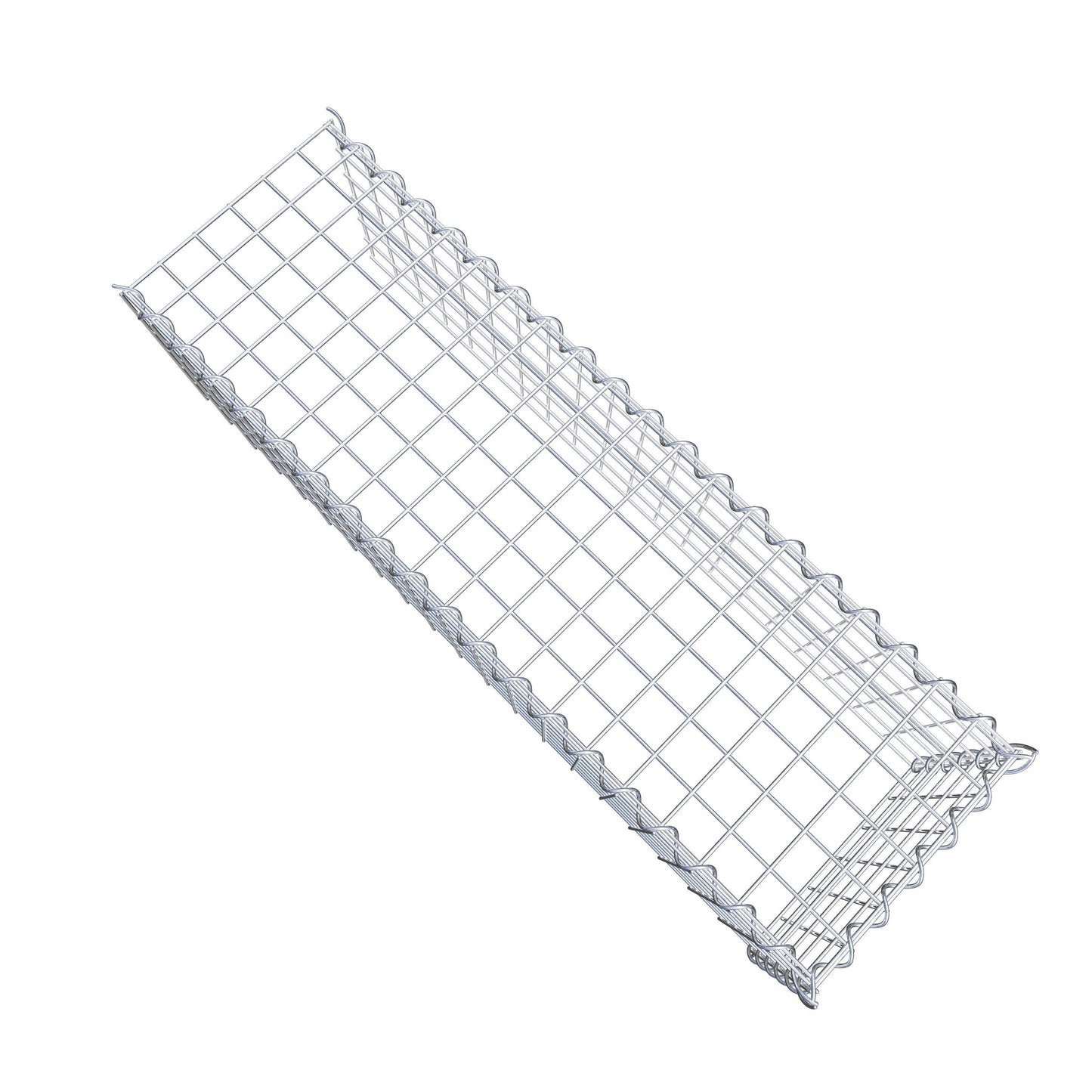 Udvokset gabion type 4 100 cm x 30 cm x 30 cm (L x H x D), maskestørrelse 5 cm x 5 cm, spiral