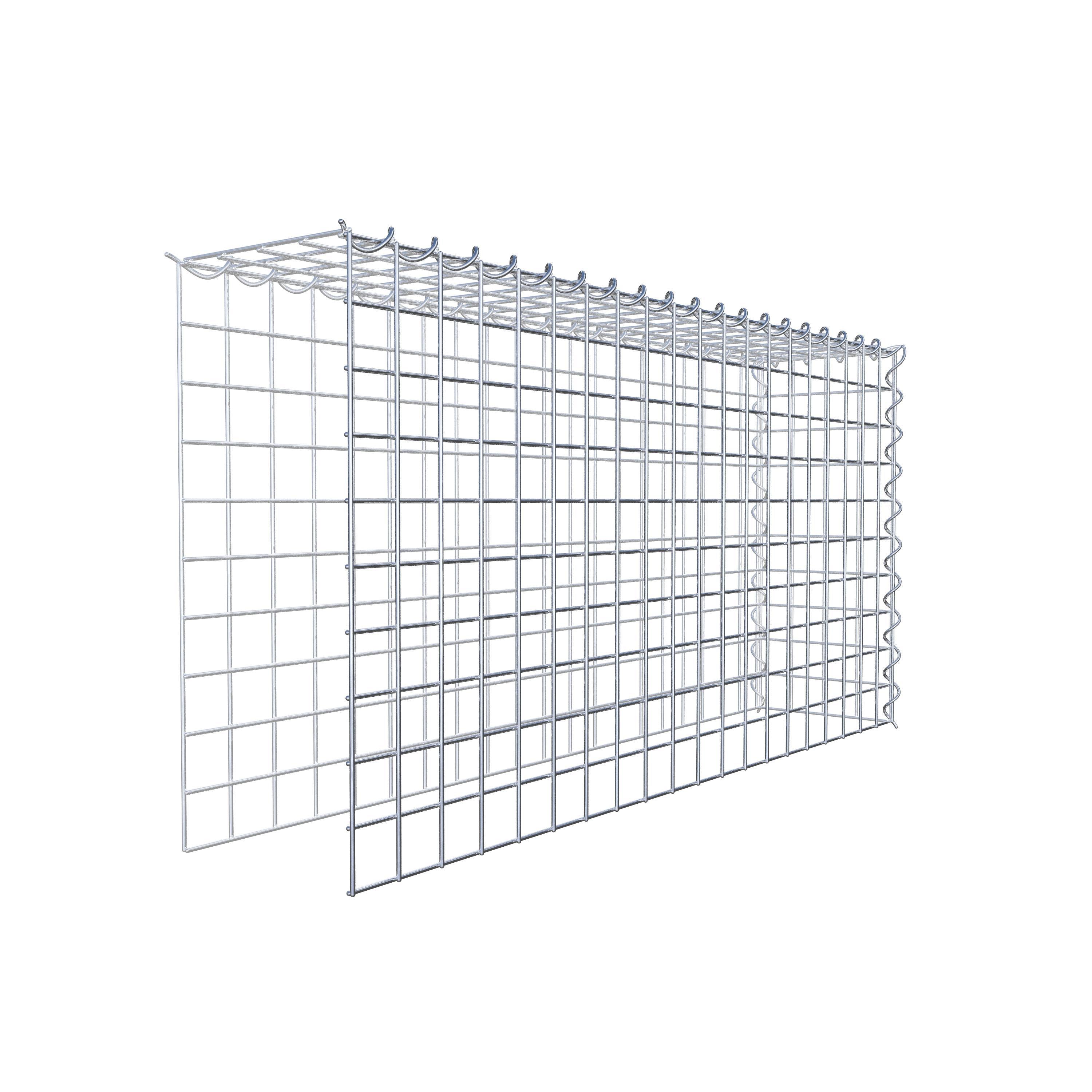 Gabião tipo 4 100 cm x 50 cm x 20 cm (C x A x P), malhagem 5 cm x 5 cm, espiral