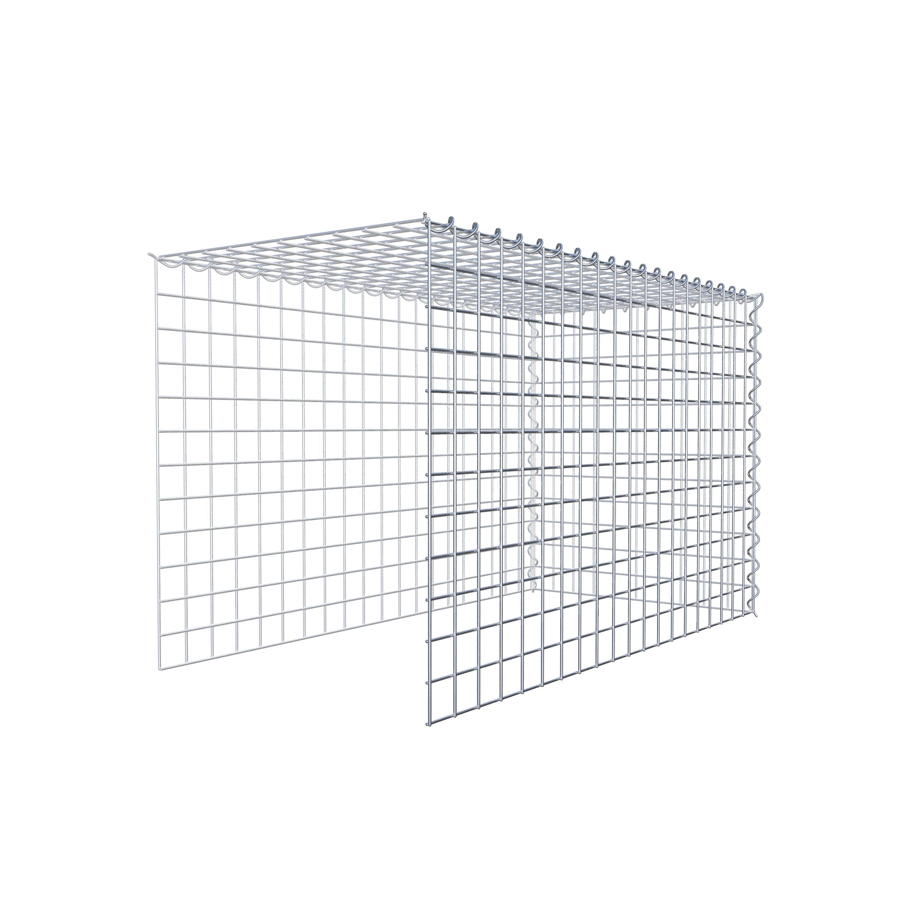 Gabião Tipo 4 100 cm x 60 cm x 50 cm (C x A x P), malhagem 5 cm x 5 cm, espiral