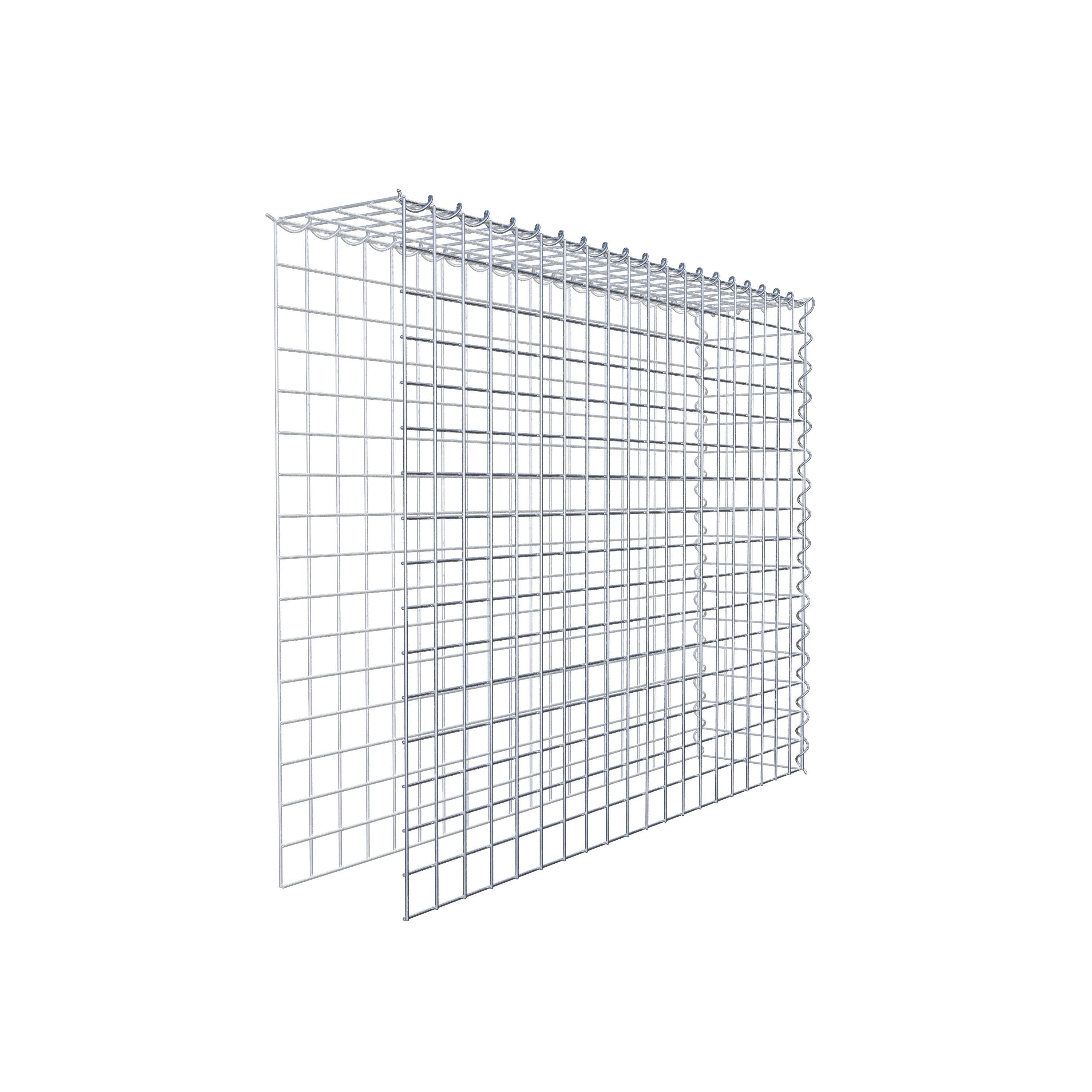 Gabião Tipo 4 100 cm x 80 cm x 20 cm (C x A x P), malhagem 5 cm x 5 cm, espiral