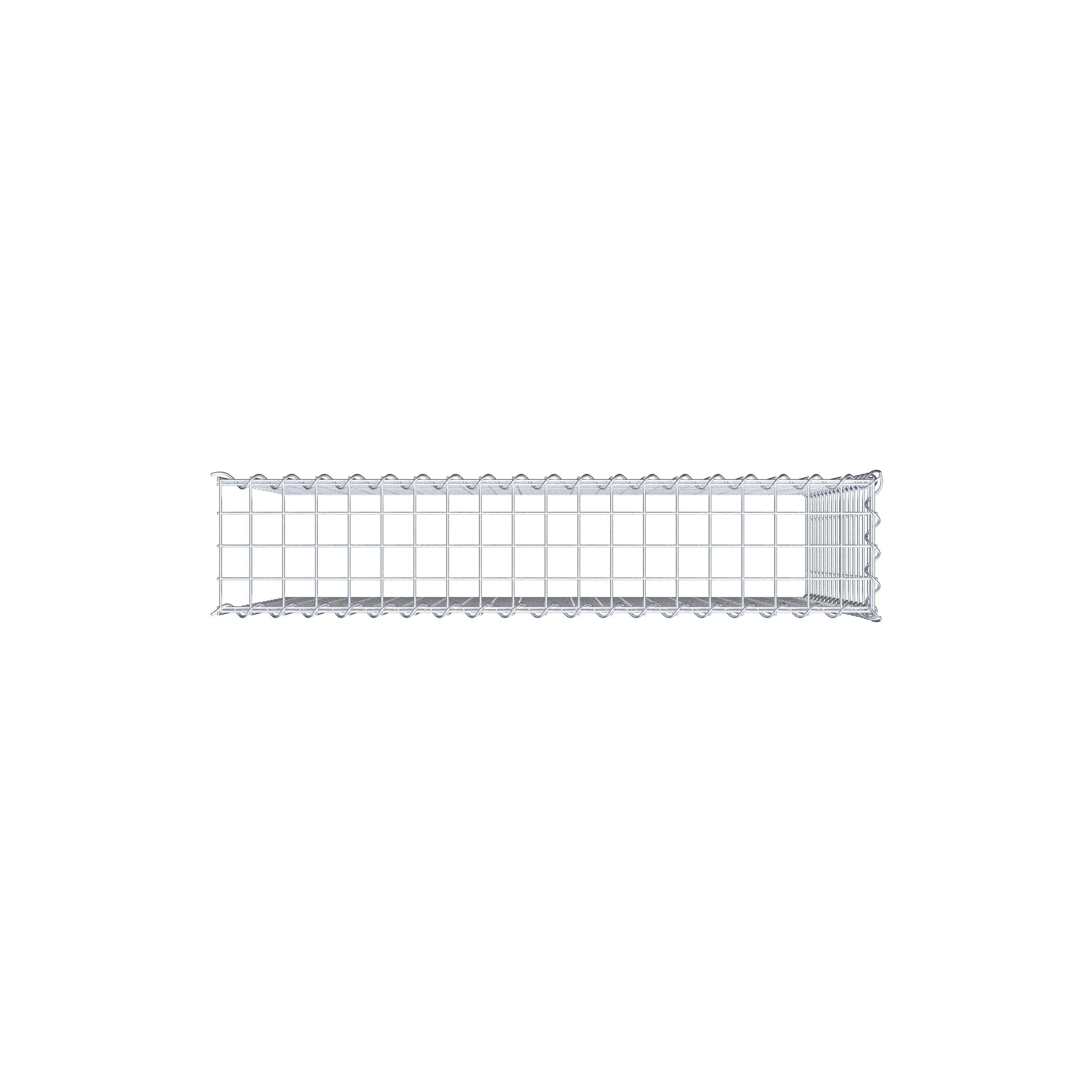 Gabião Tipo 4 100 cm x 80 cm x 20 cm (C x A x P), malhagem 5 cm x 5 cm, espiral