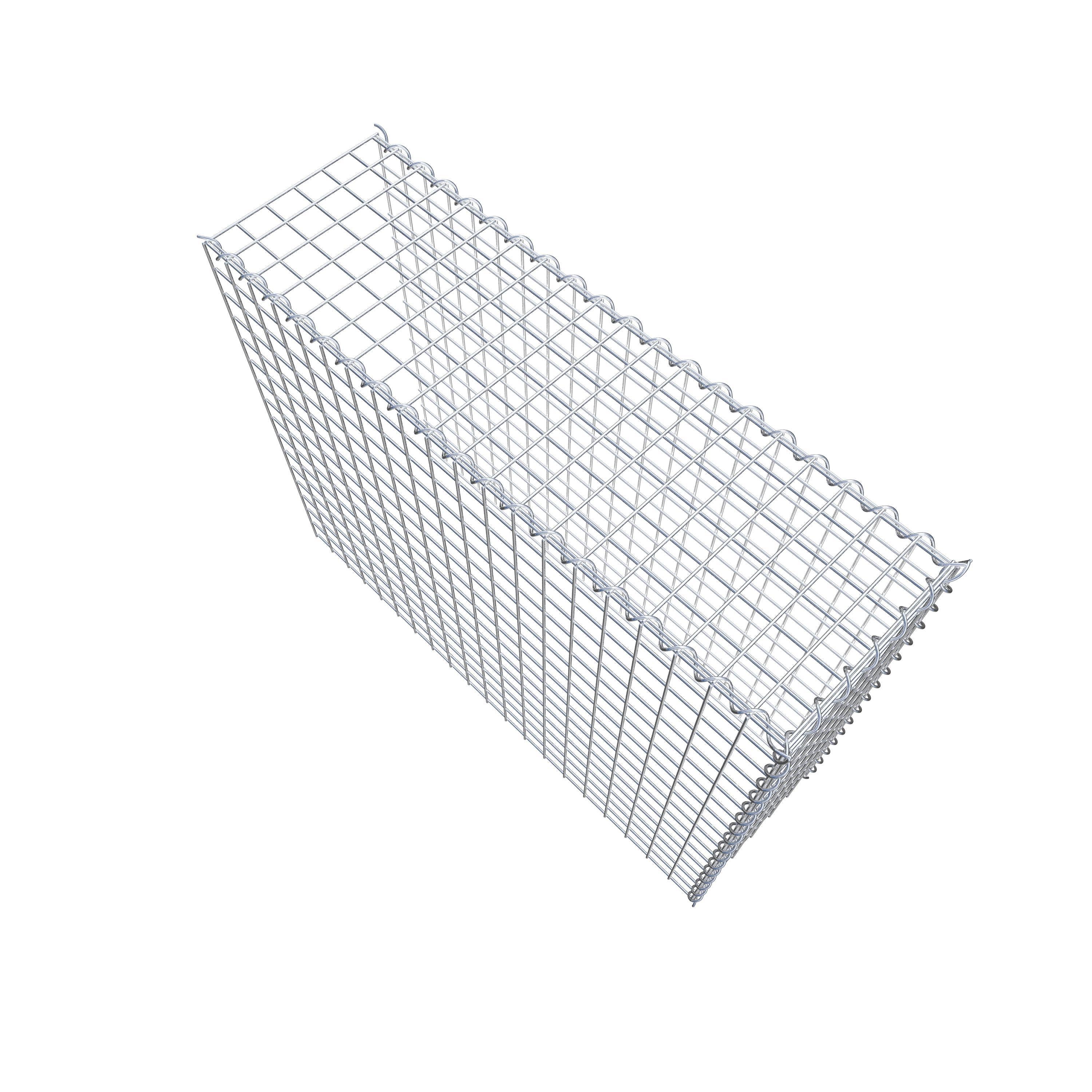 Opvokset gabion type 4 100 cm x 80 cm x 30 cm (L x H x D), maskestørrelse 5 cm x 5 cm, spiral