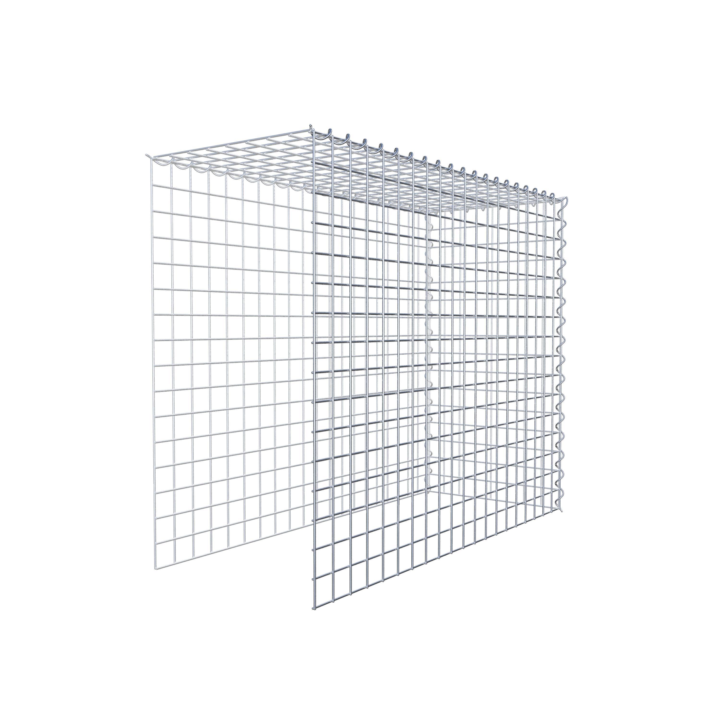 Gabião Tipo 4 100 cm x 80 cm x 40 cm (C x A x P), malhagem 5 cm x 5 cm, espiral