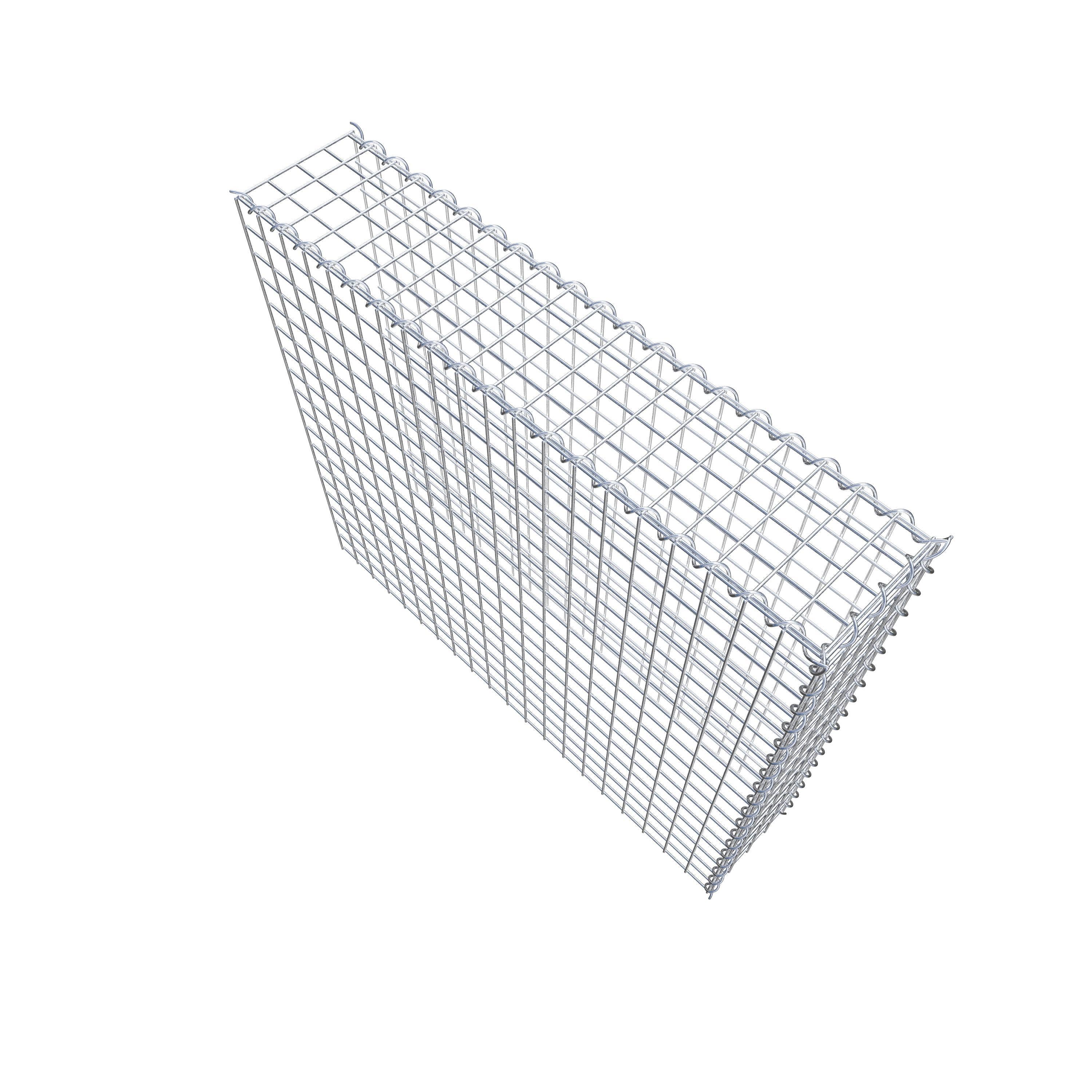 Gabião tipo 4 100 cm x 90 cm x 20 cm (C x A x P), malhagem 5 cm x 5 cm, espiral