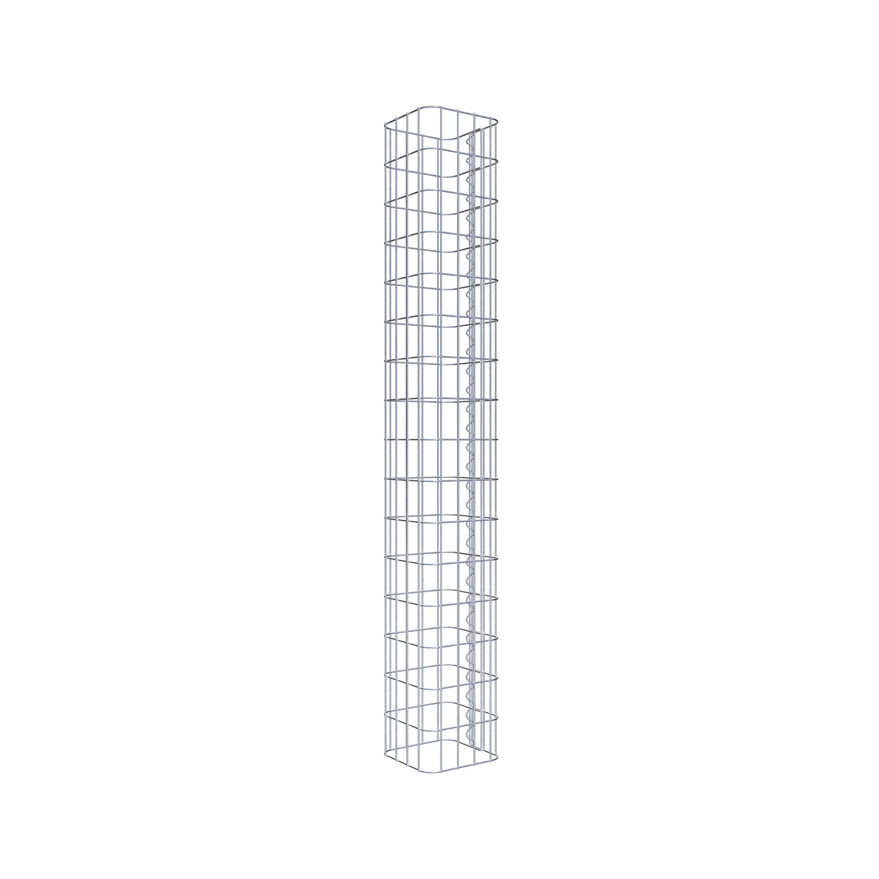 Gabion column square 22 cm x 22 cm, 160 cm height, MW 5 cm x 10 cm