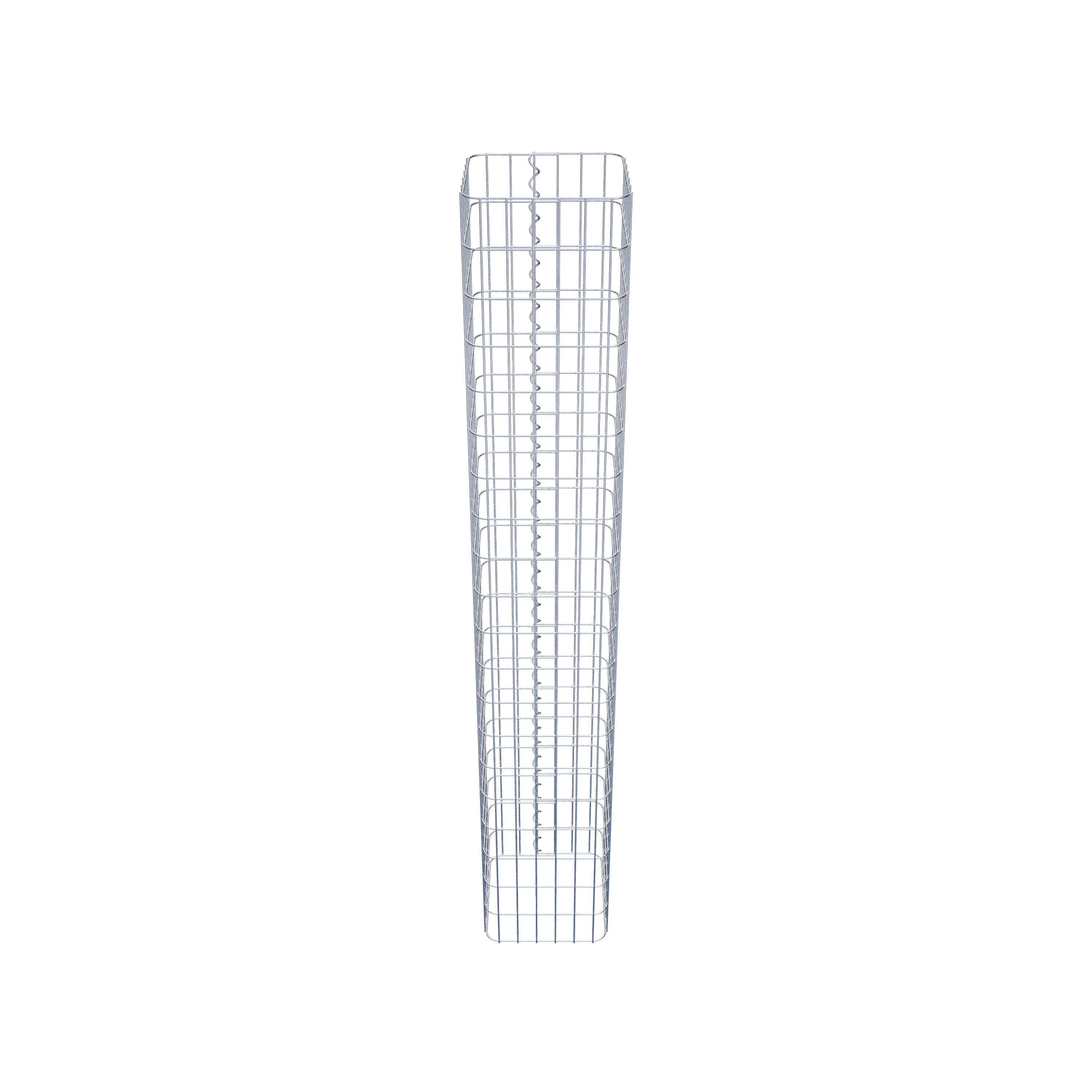 Gabion column square 32 cm x 32 cm, 200 cm high, MW 5 cm x 10 cm