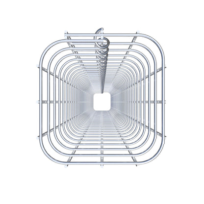 Colonne de gabion carrée 17 cm x 17 cm, 200 cm de hauteur, MW 5 cm x 5 cm