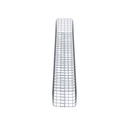 Colonne de gabion carrée 27 cm x 27 cm, hauteur 160 cm, MW 5 cm x 5 cm