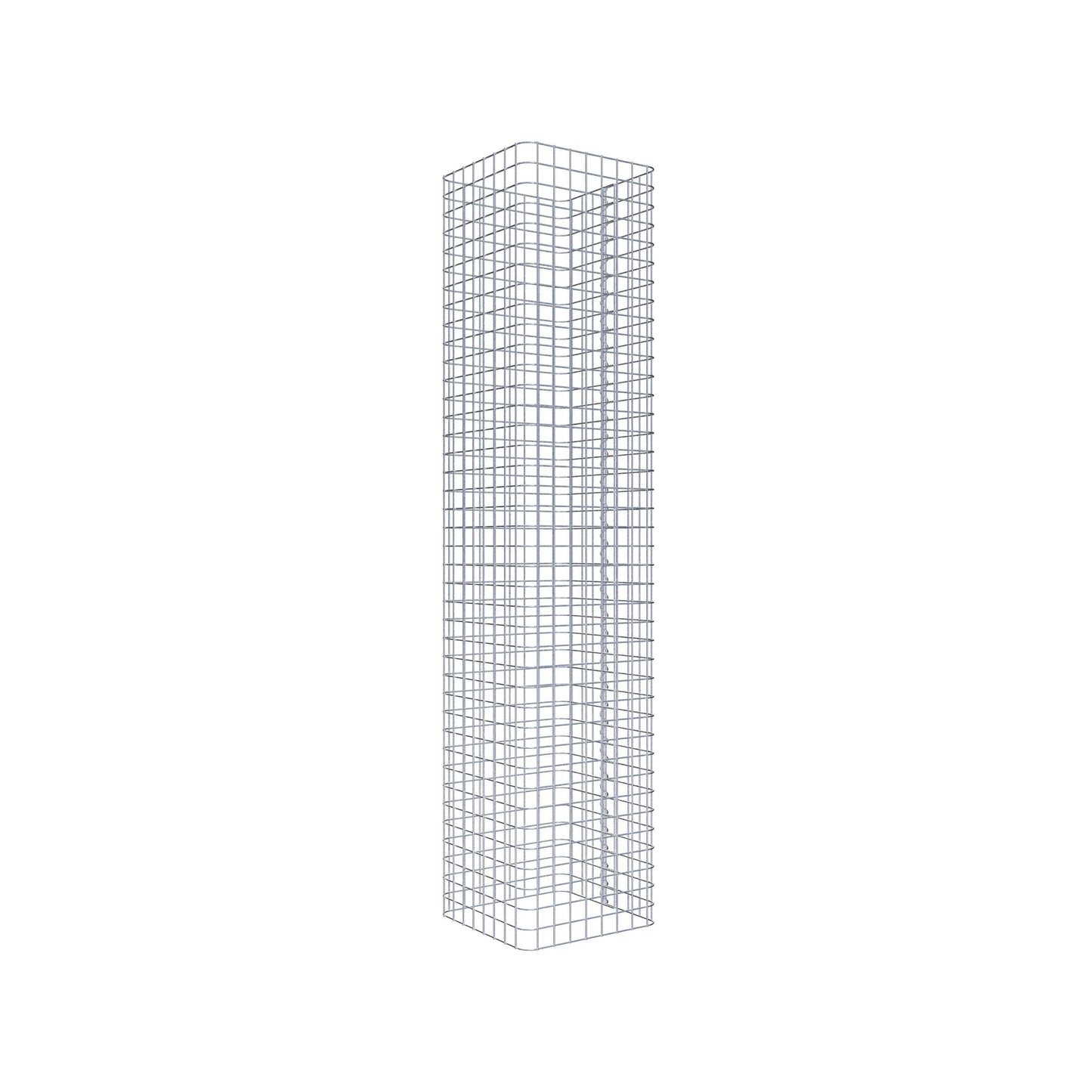 Colonne de gabion carrée 42 cm x 42 cm, hauteur 200 cm, MW 5 cm x 5 cm