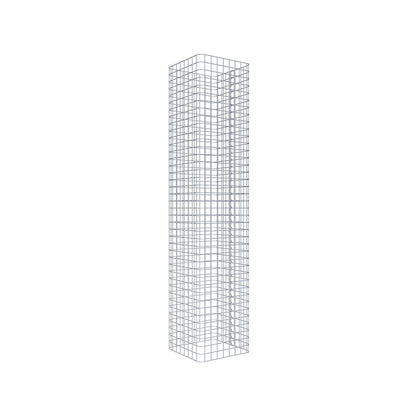 Colonne de gabion carrée 42 cm x 42 cm, hauteur 200 cm, MW 5 cm x 5 cm