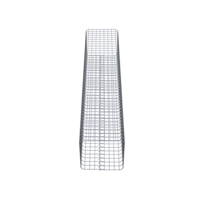 Colonne de gabion carrée 42 cm x 42 cm, hauteur 200 cm, MW 5 cm x 5 cm