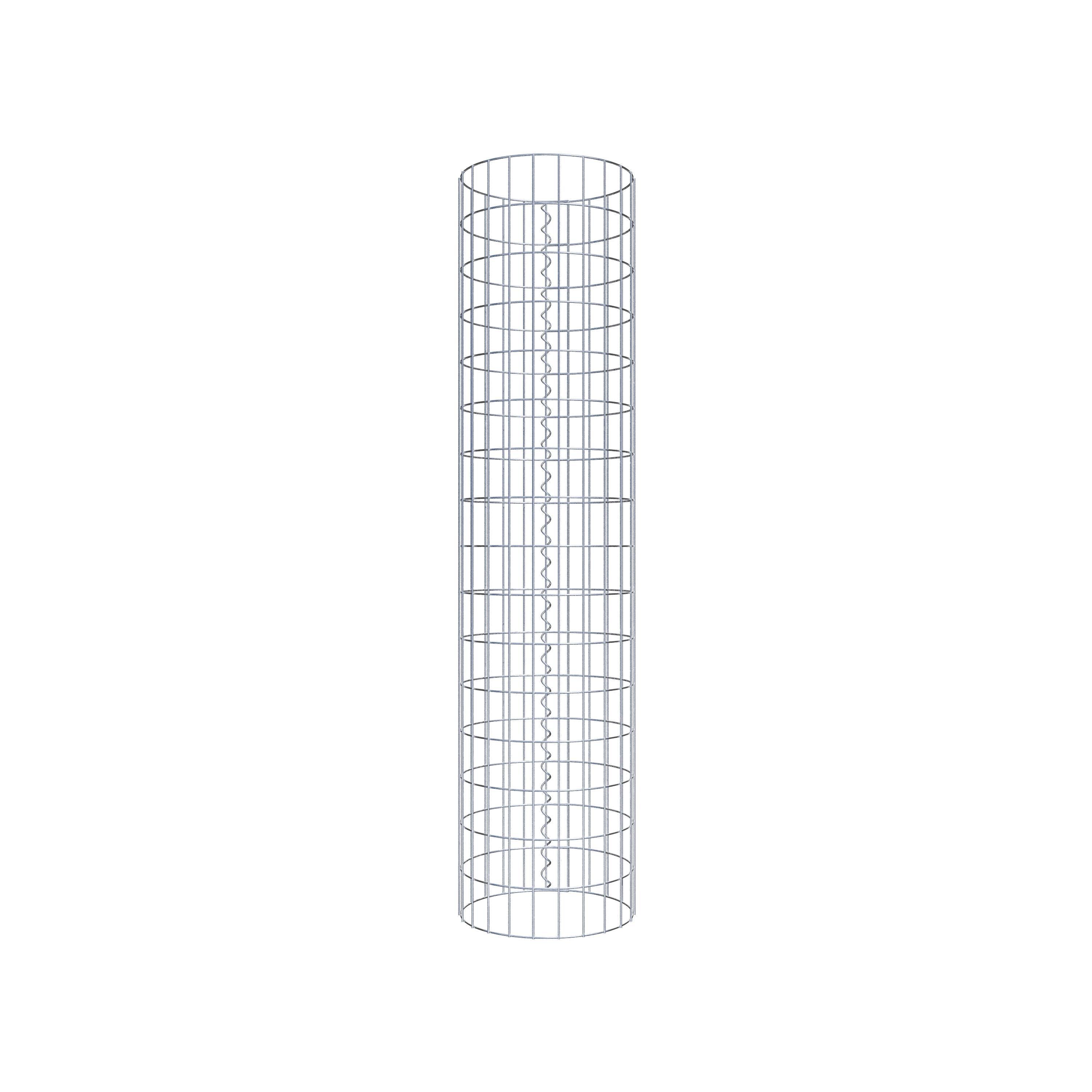 Gabionensäule rund 37  cm Durchmesser, 160  cm Höhe, Maschenweite 5 cm x 10 cm