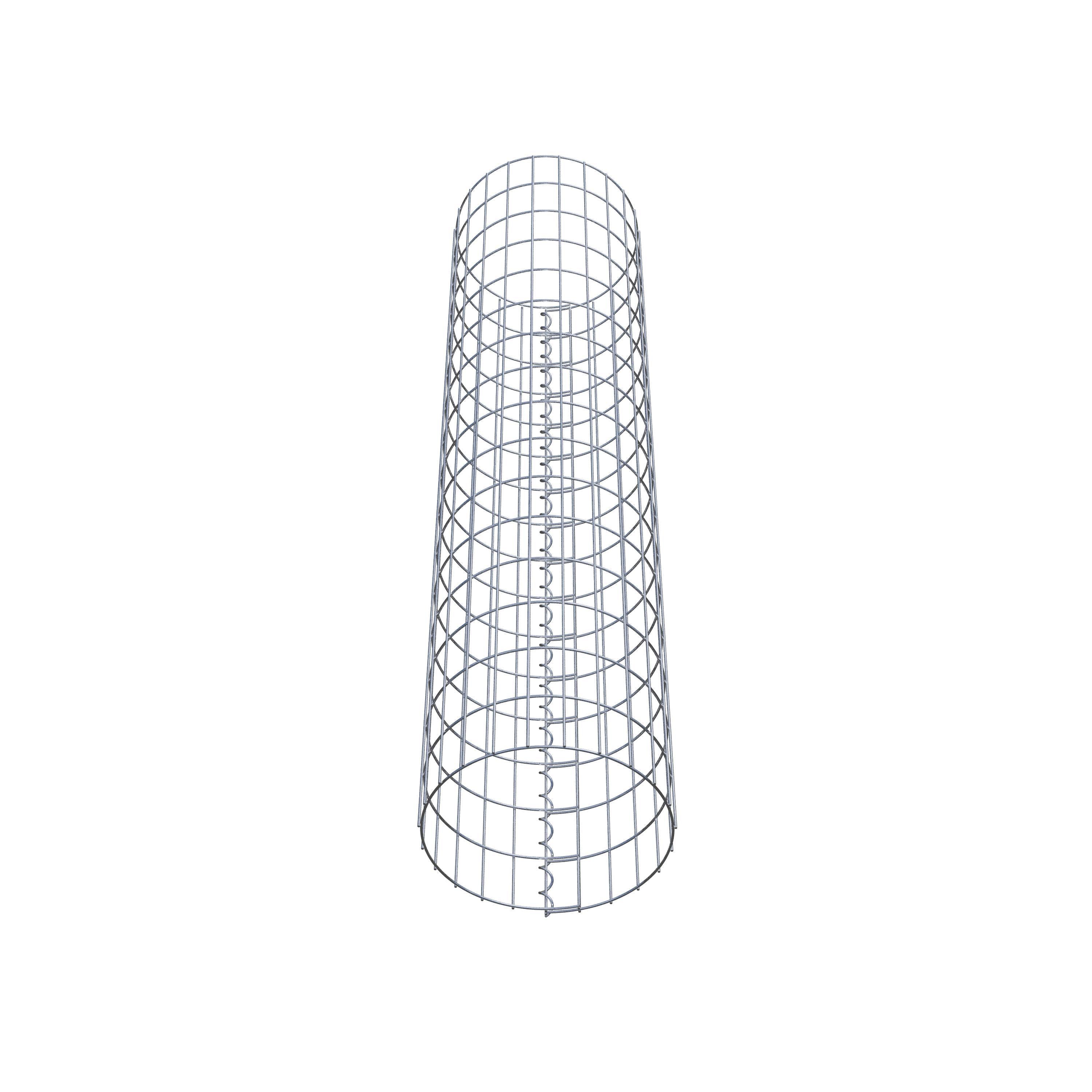 Coluna de gabião redonda 37 cm de diâmetro, 160 cm de altura, malhagem 5 cm x 10 cm