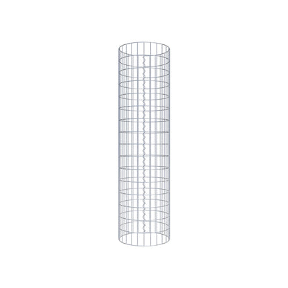 Colonne de gabion ronde 42 cm de diamètre, 160 cm de hauteur, mailles 5 cm x 10 cm