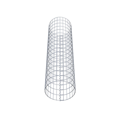 Colonne de gabion ronde 42 cm de diamètre, 160 cm de hauteur, mailles 5 cm x 10 cm