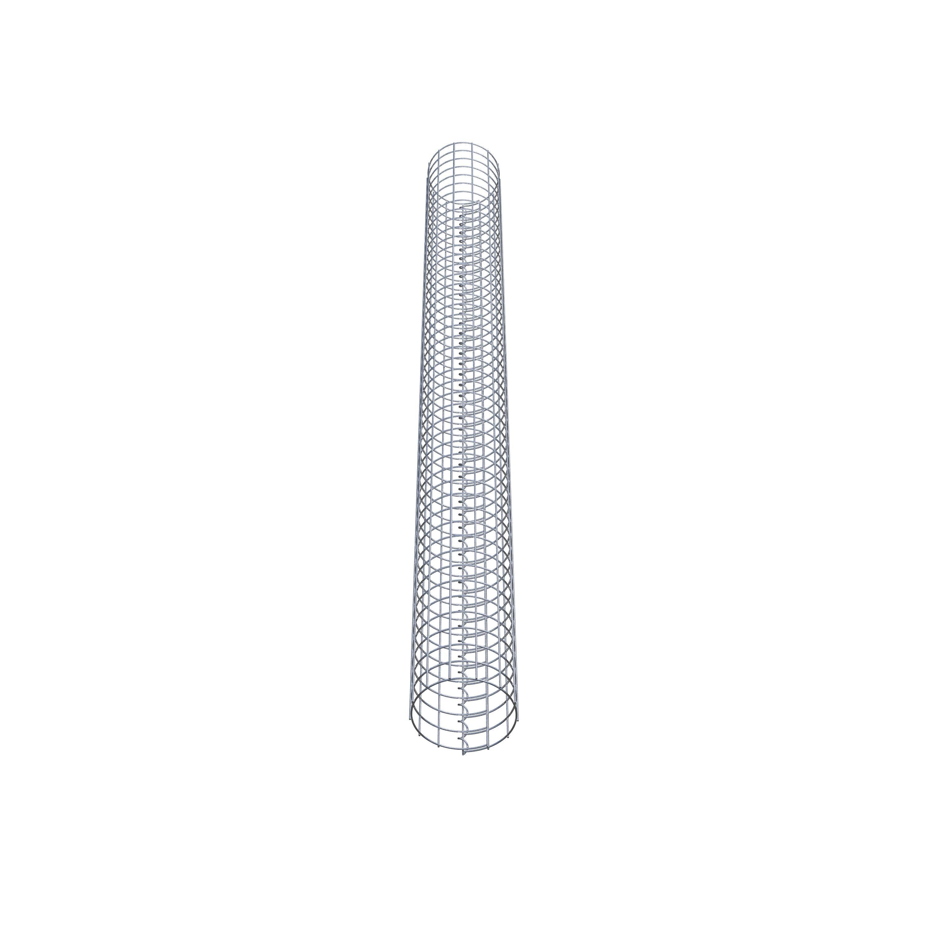 Gabionensäule rund 22  cm Durchmesser, 230  cm Höhe, Maschenweite 5 cm x 5 cm