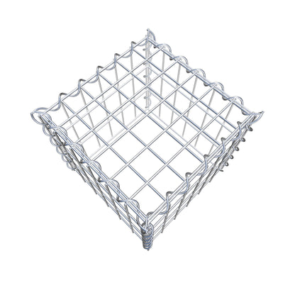 Gabião tipo 3 30 cm x 30 cm x 30 cm (C x A x P), malhagem 5 cm x 10 cm, espiral