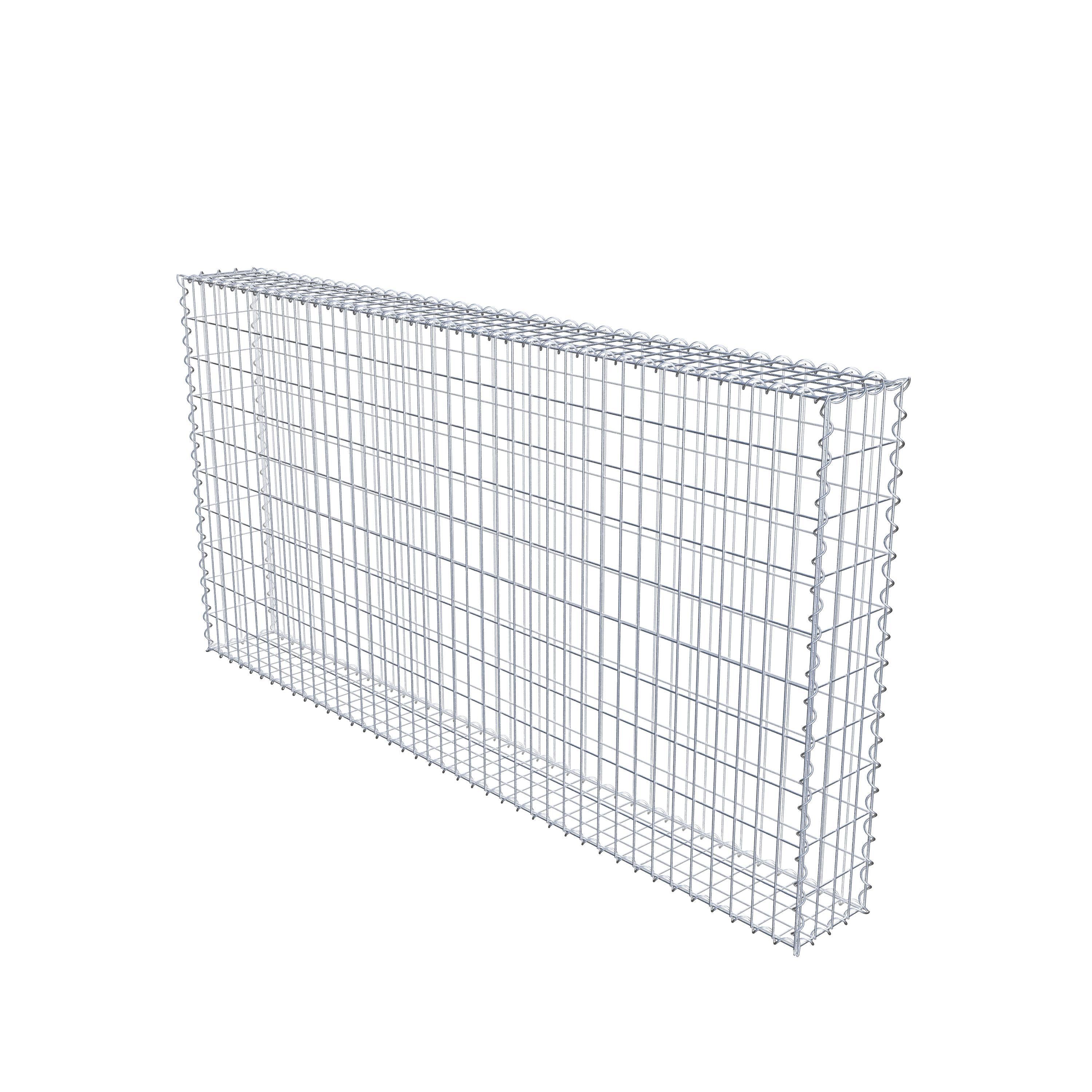 Gabion 200 cm x 100 cm x 20 cm (L x H x D), maskestørrelse 5 cm x 10 cm, spiral